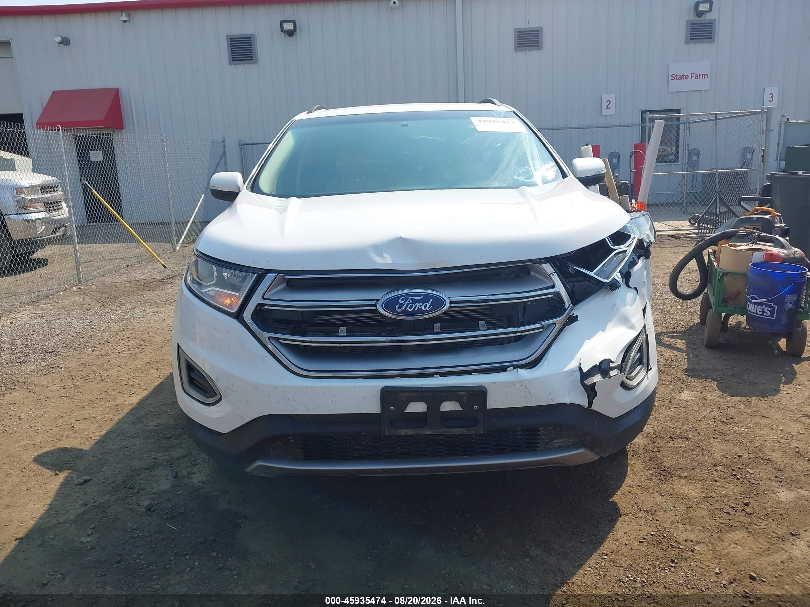 2018 Ford Edge Sel White vin: 2FMPK4J81JBB89810