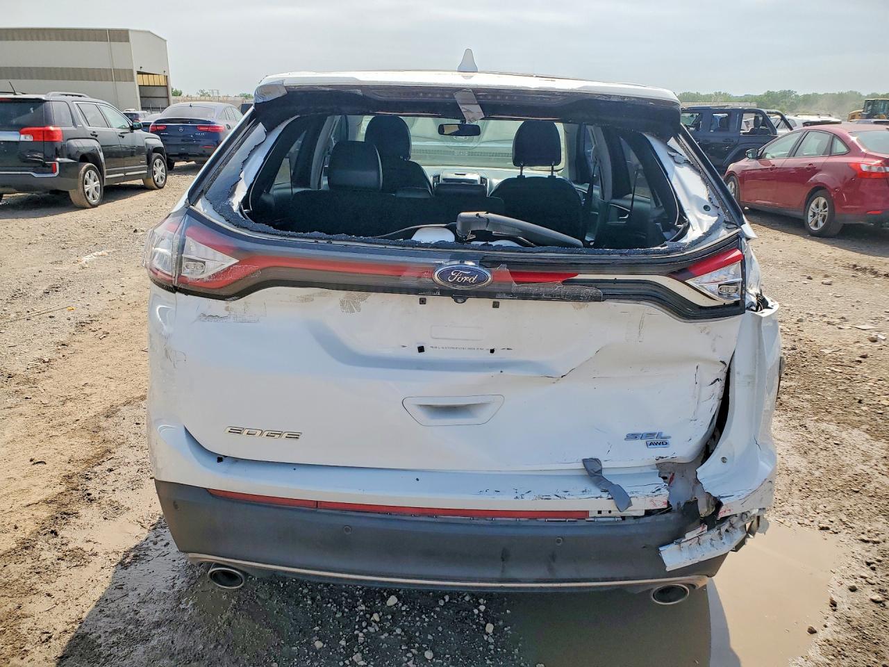 2016 Ford Edge Sel White vin: 2FMPK4J83GBB19671