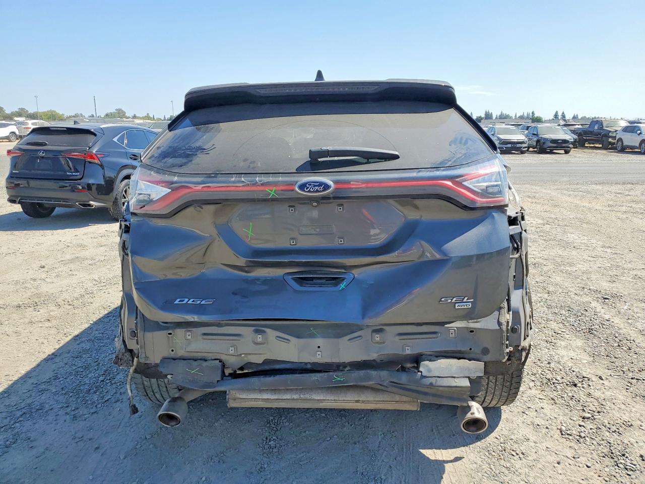 2018 Ford Edge Sel Gray vin: 2FMPK4J83JBB28586