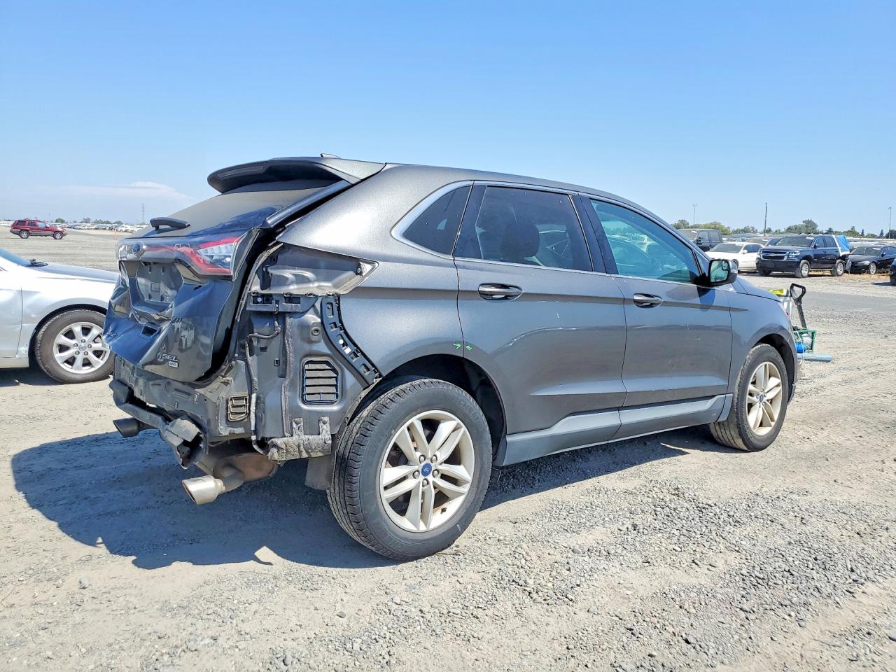 2018 Ford Edge Sel Gray vin: 2FMPK4J83JBB28586