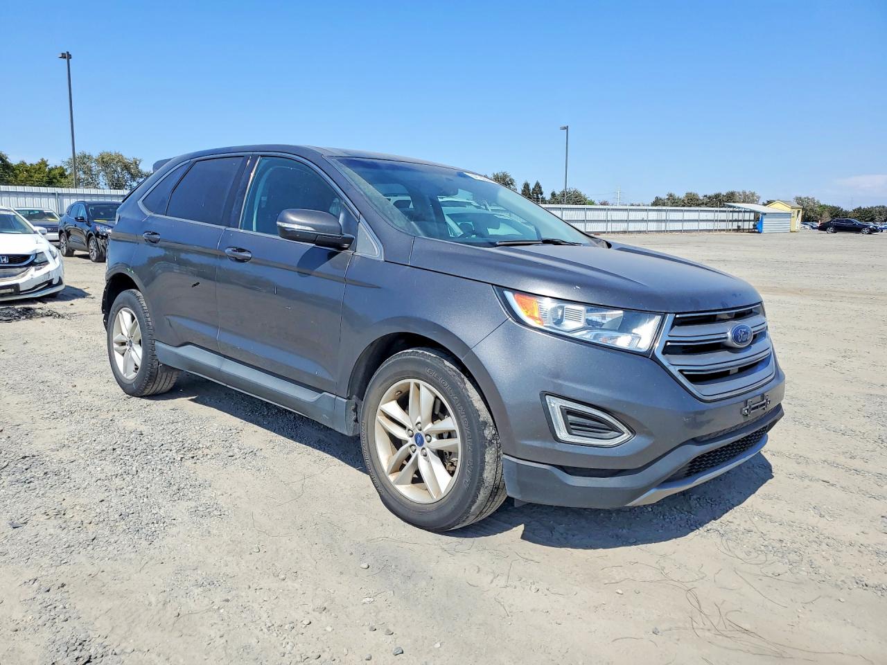 2018 Ford Edge Sel Gray vin: 2FMPK4J83JBB28586