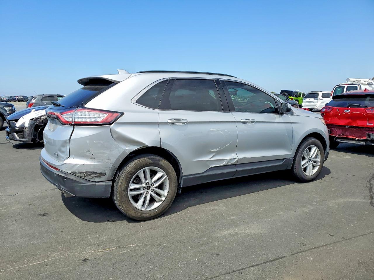 2018 Ford Edge Sel Серебряный vin: 2FMPK4J83JBC15873