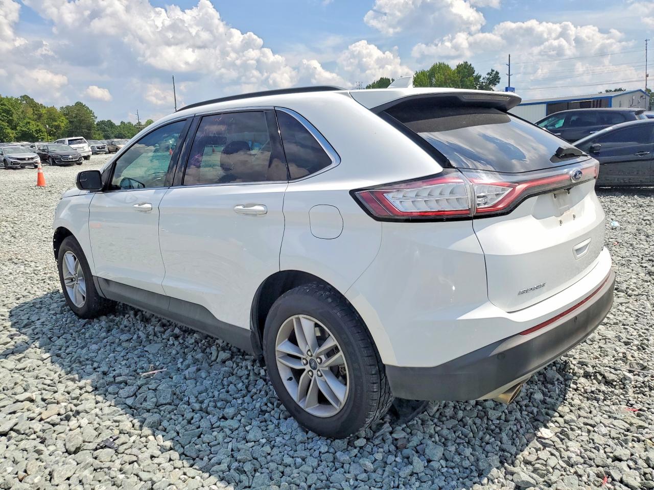 2018 Ford Edge Sel White vin: 2FMPK4J83JBC19342