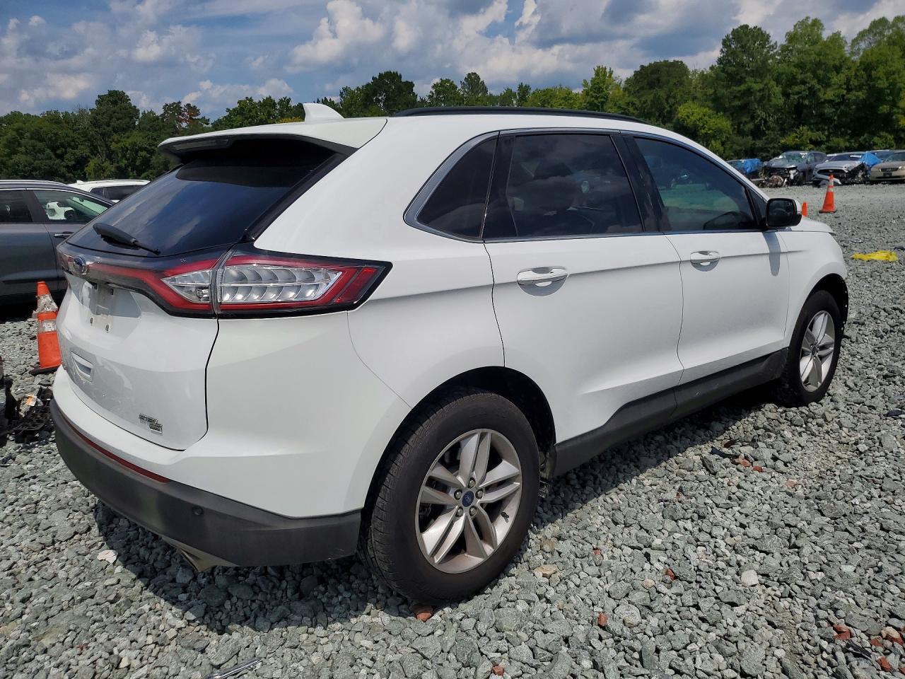 2018 Ford Edge Sel White vin: 2FMPK4J83JBC19342