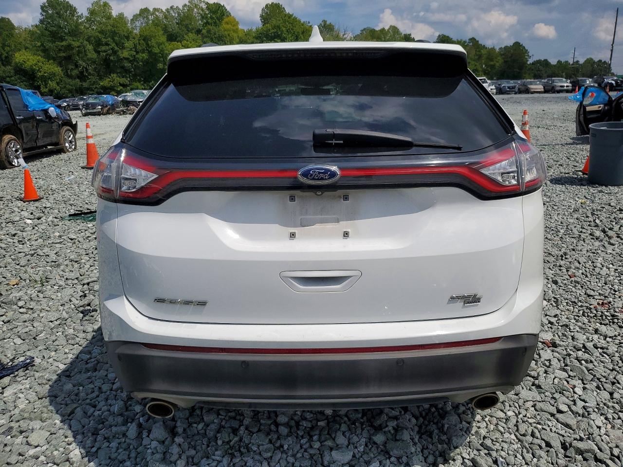 2018 Ford Edge Sel White vin: 2FMPK4J83JBC19342