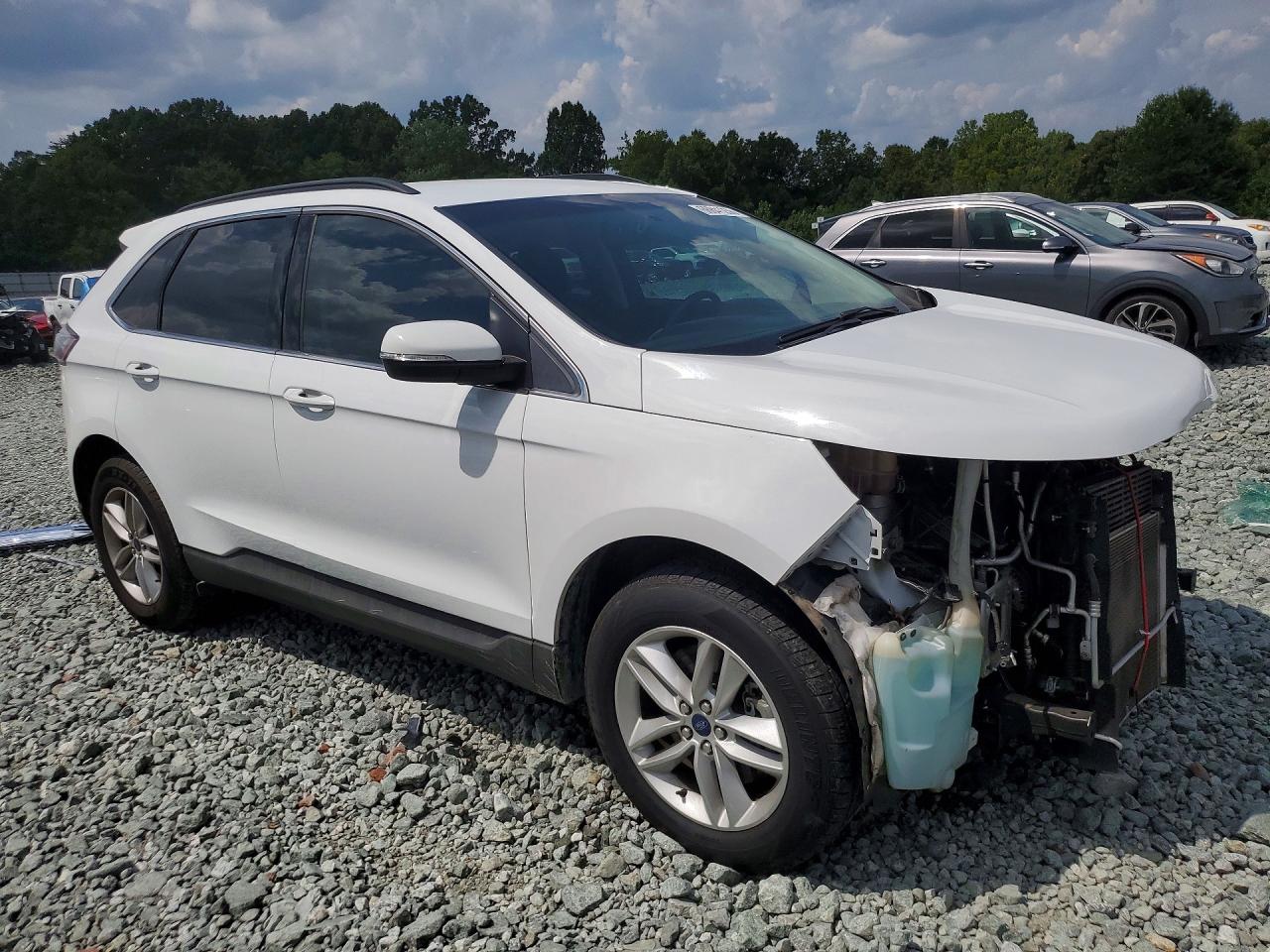2018 Ford Edge Sel White vin: 2FMPK4J83JBC19342
