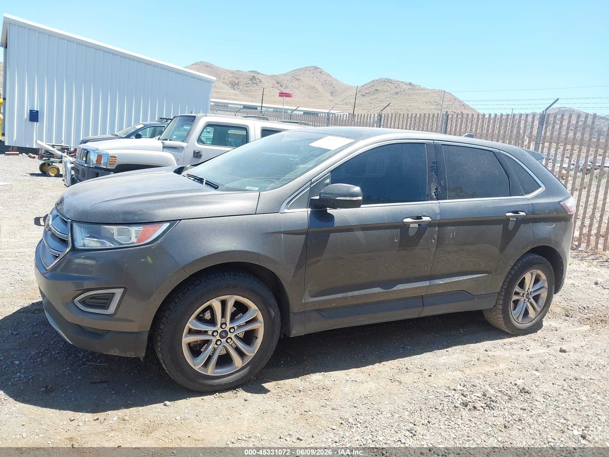 2017 Ford Edge Sel Серый vin: 2FMPK4J84HBB57024