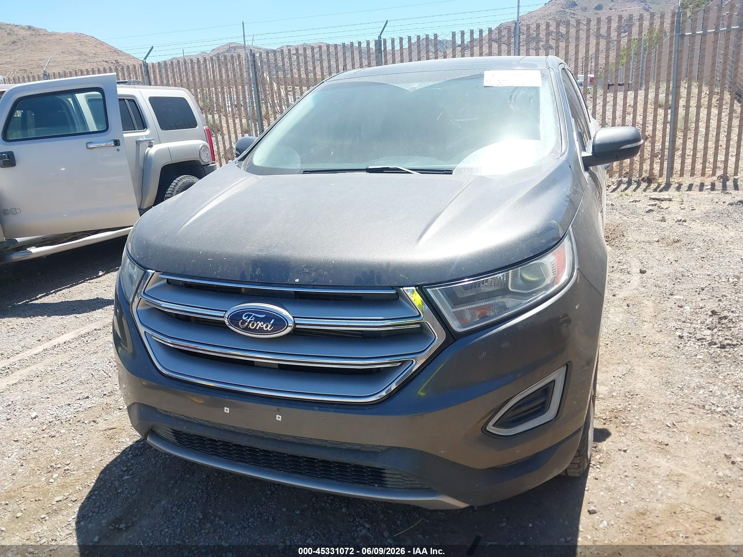 2017 Ford Edge Sel Серый vin: 2FMPK4J84HBB57024