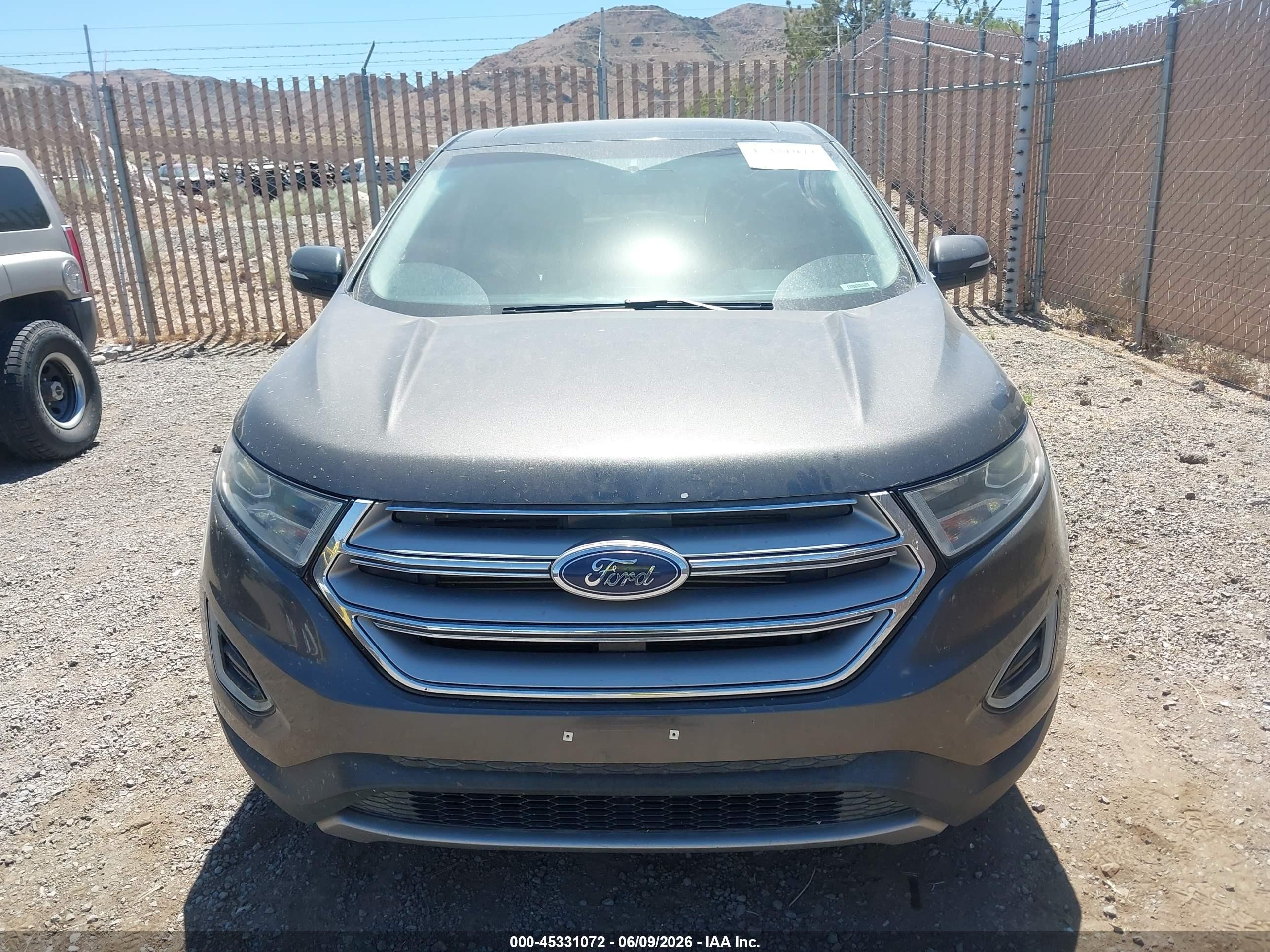 2017 Ford Edge Sel Серый vin: 2FMPK4J84HBB57024