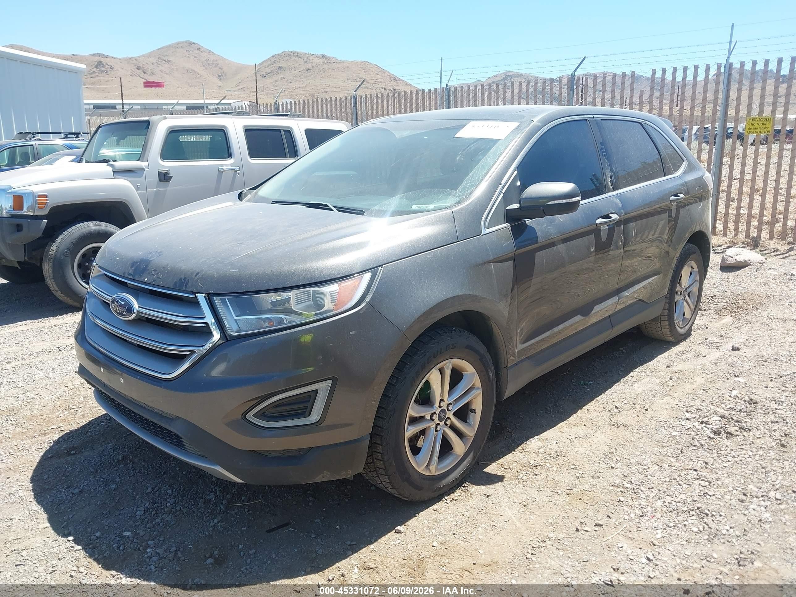 2017 Ford Edge Sel Серый vin: 2FMPK4J84HBB57024