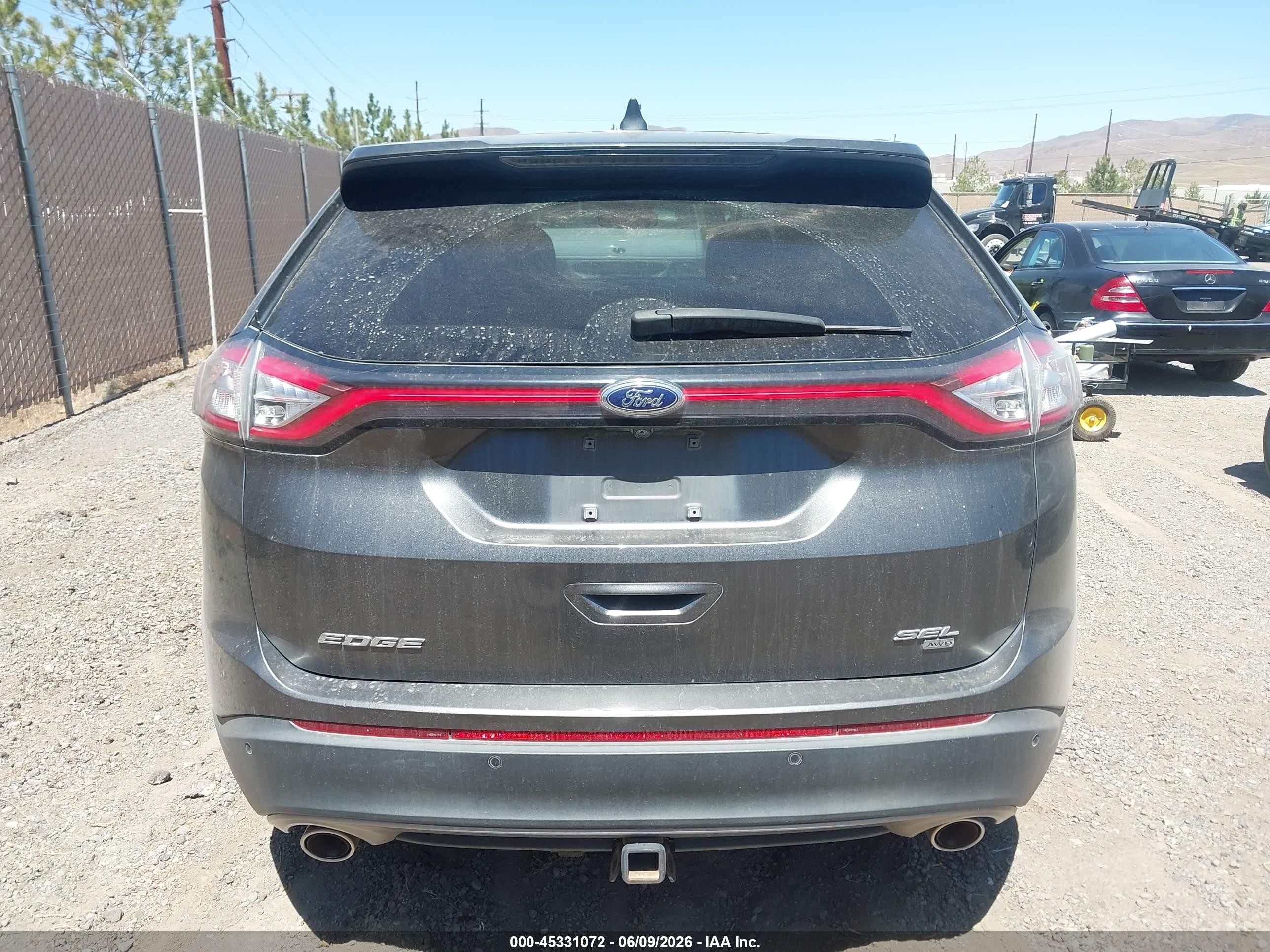 2017 Ford Edge Sel Серый vin: 2FMPK4J84HBB57024