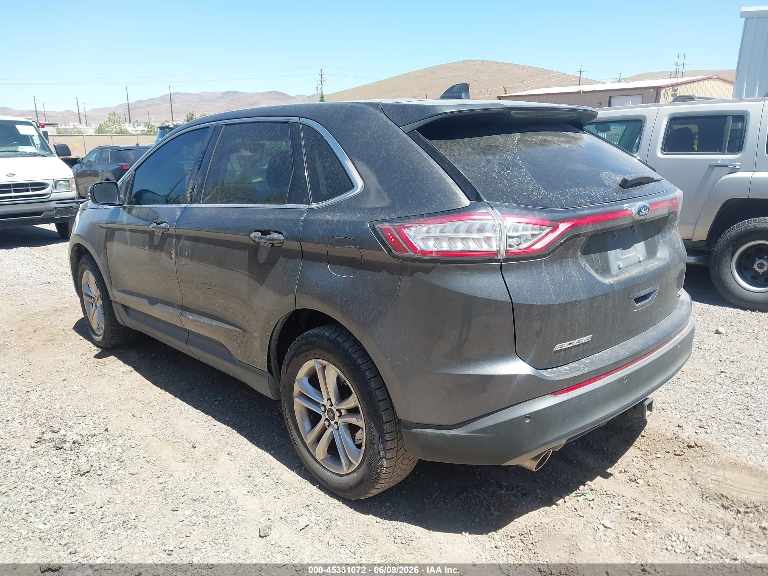 2017 Ford Edge Sel Серый vin: 2FMPK4J84HBB57024