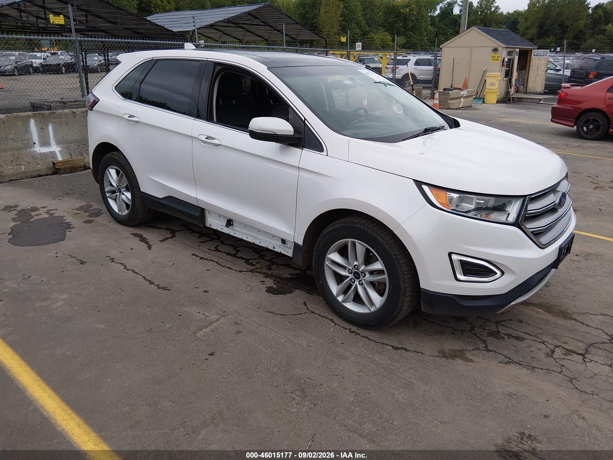 2017 Ford Edge Sel White vin: 2FMPK4J85HBB01402
