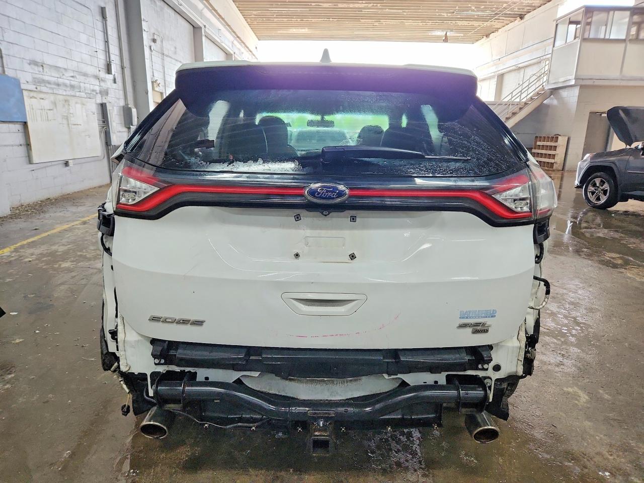 2017 Ford Edge Sel White vin: 2FMPK4J85HBC12824