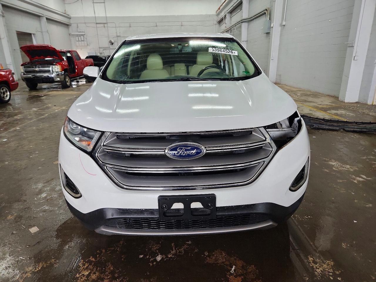 2017 Ford Edge Sel White vin: 2FMPK4J85HBC12824