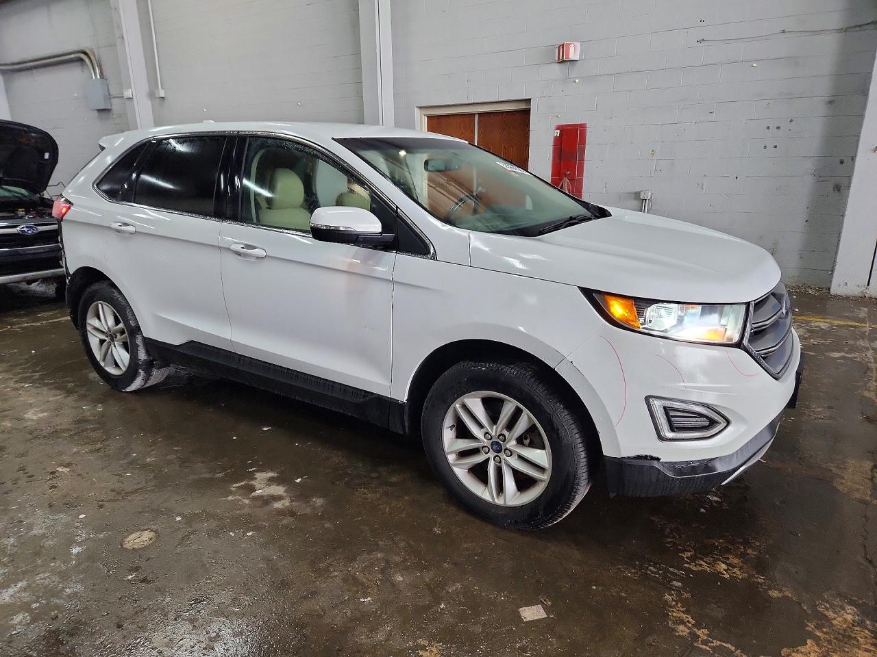 2017 Ford Edge Sel White vin: 2FMPK4J85HBC12824