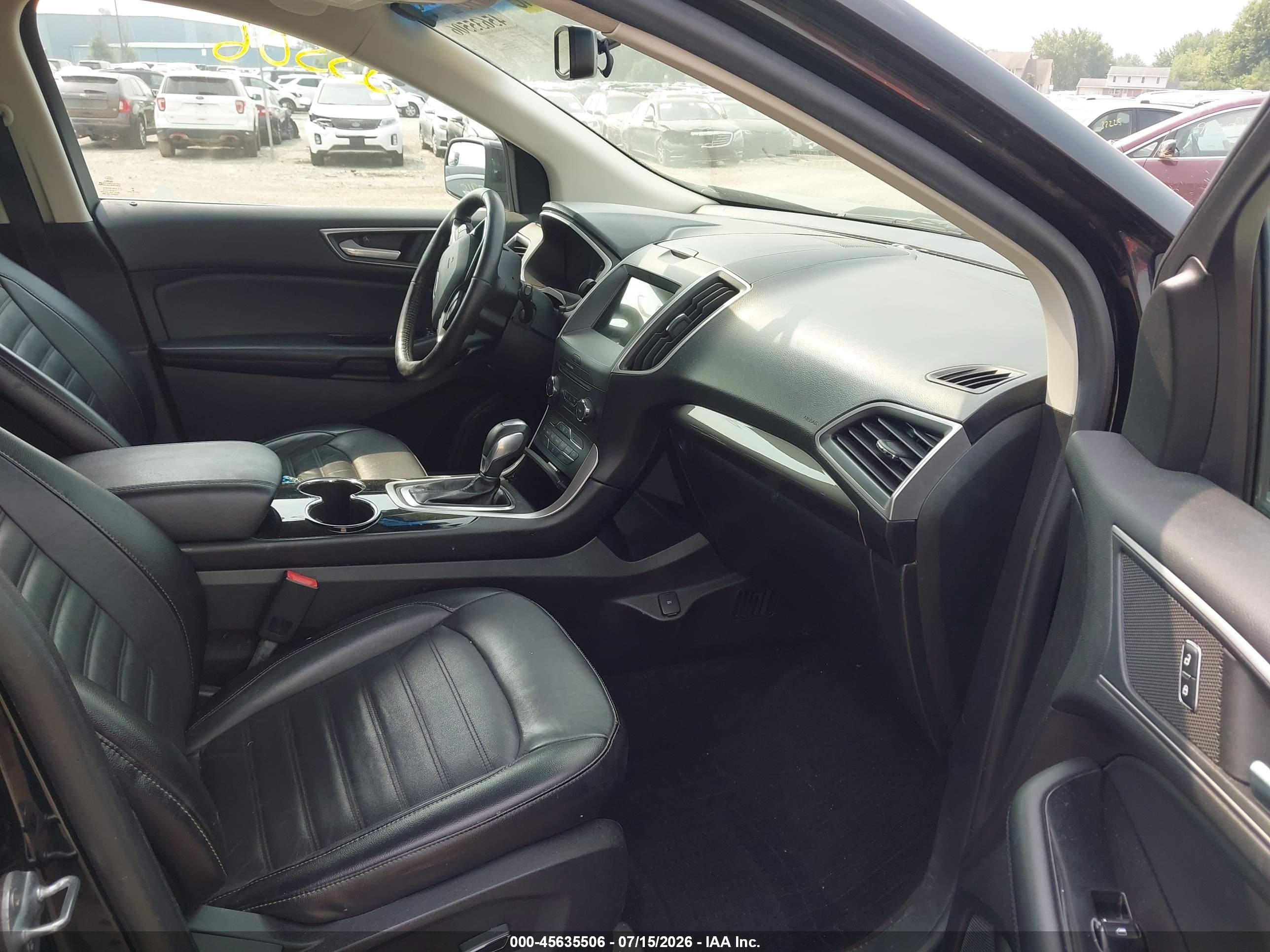 2017 Ford Edge Sel Black vin: 2FMPK4J86HBC08202