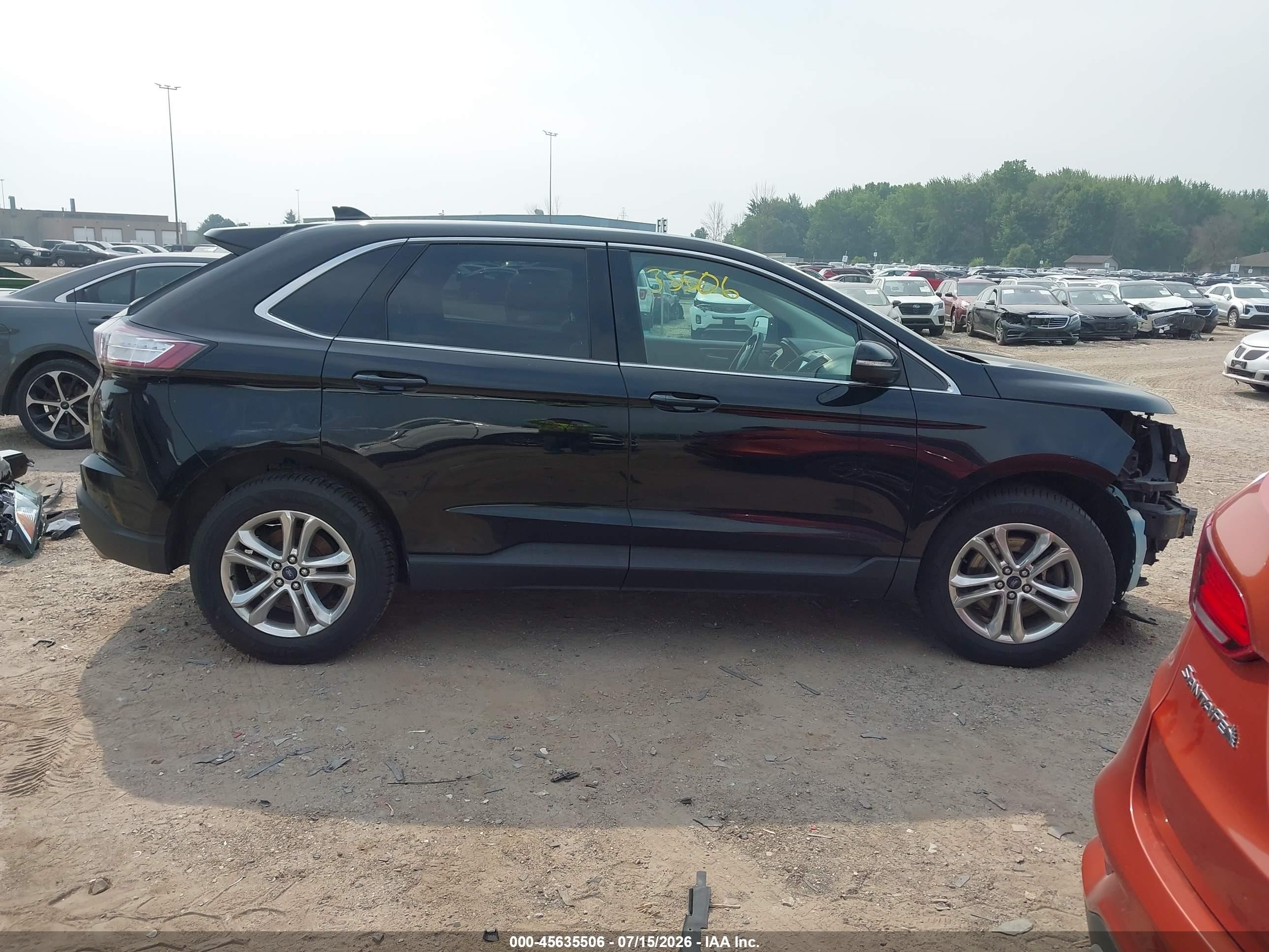 2017 Ford Edge Sel Black vin: 2FMPK4J86HBC08202