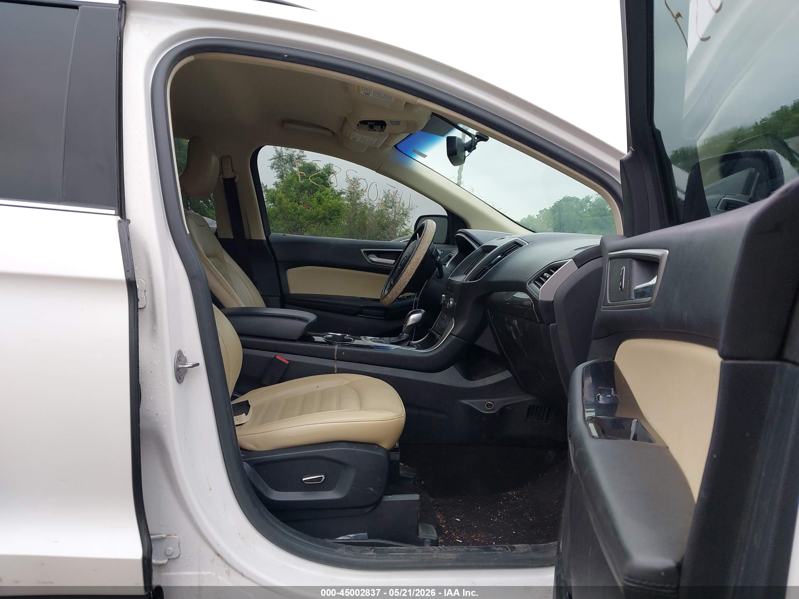 2016 Ford Edge Sel White vin: 2FMPK4J87GBC42325