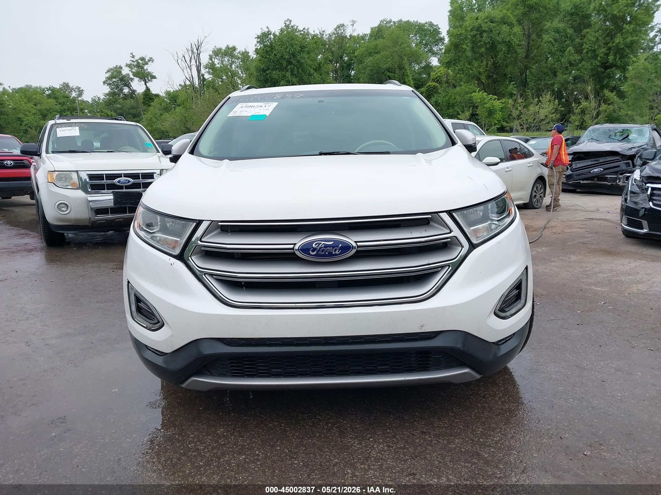 2016 Ford Edge Sel White vin: 2FMPK4J87GBC42325