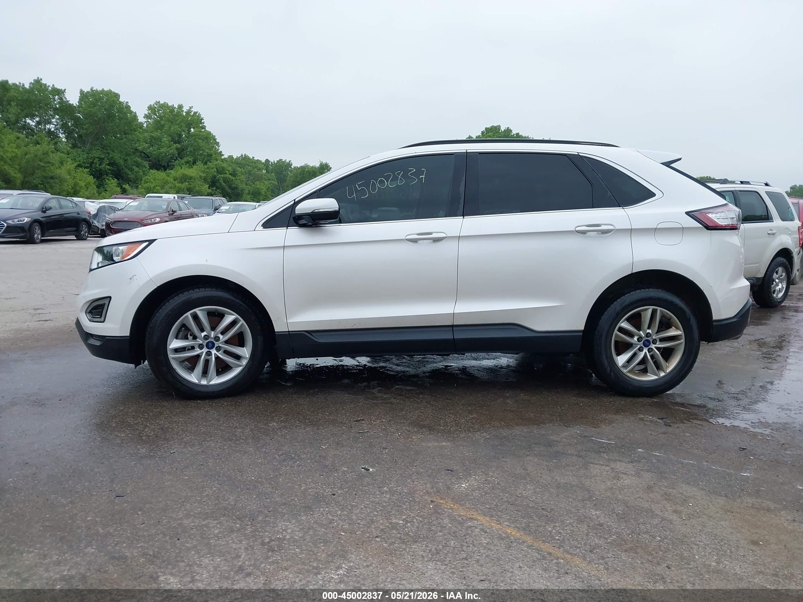 2016 Ford Edge Sel White vin: 2FMPK4J87GBC42325