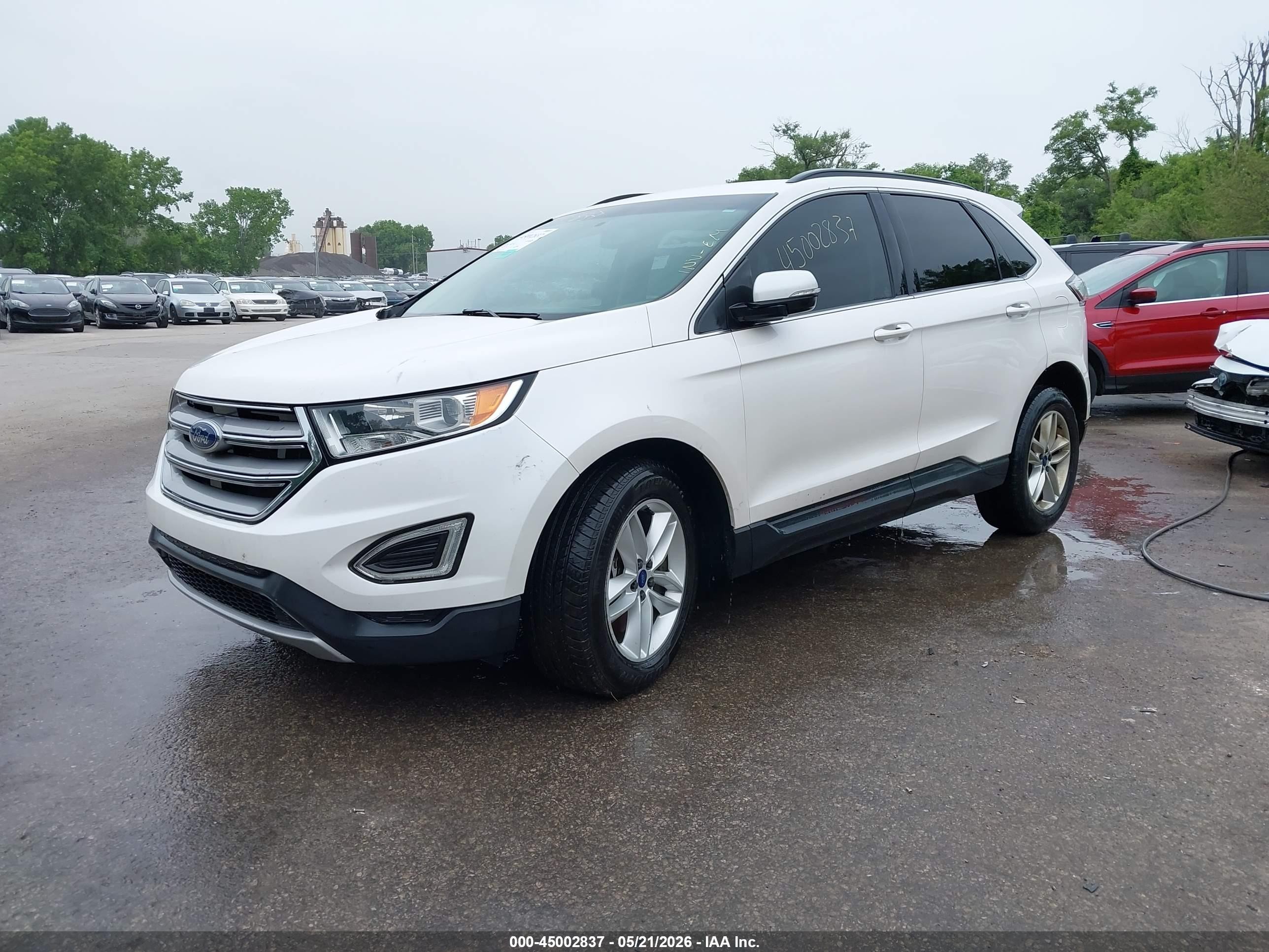2016 Ford Edge Sel White vin: 2FMPK4J87GBC42325