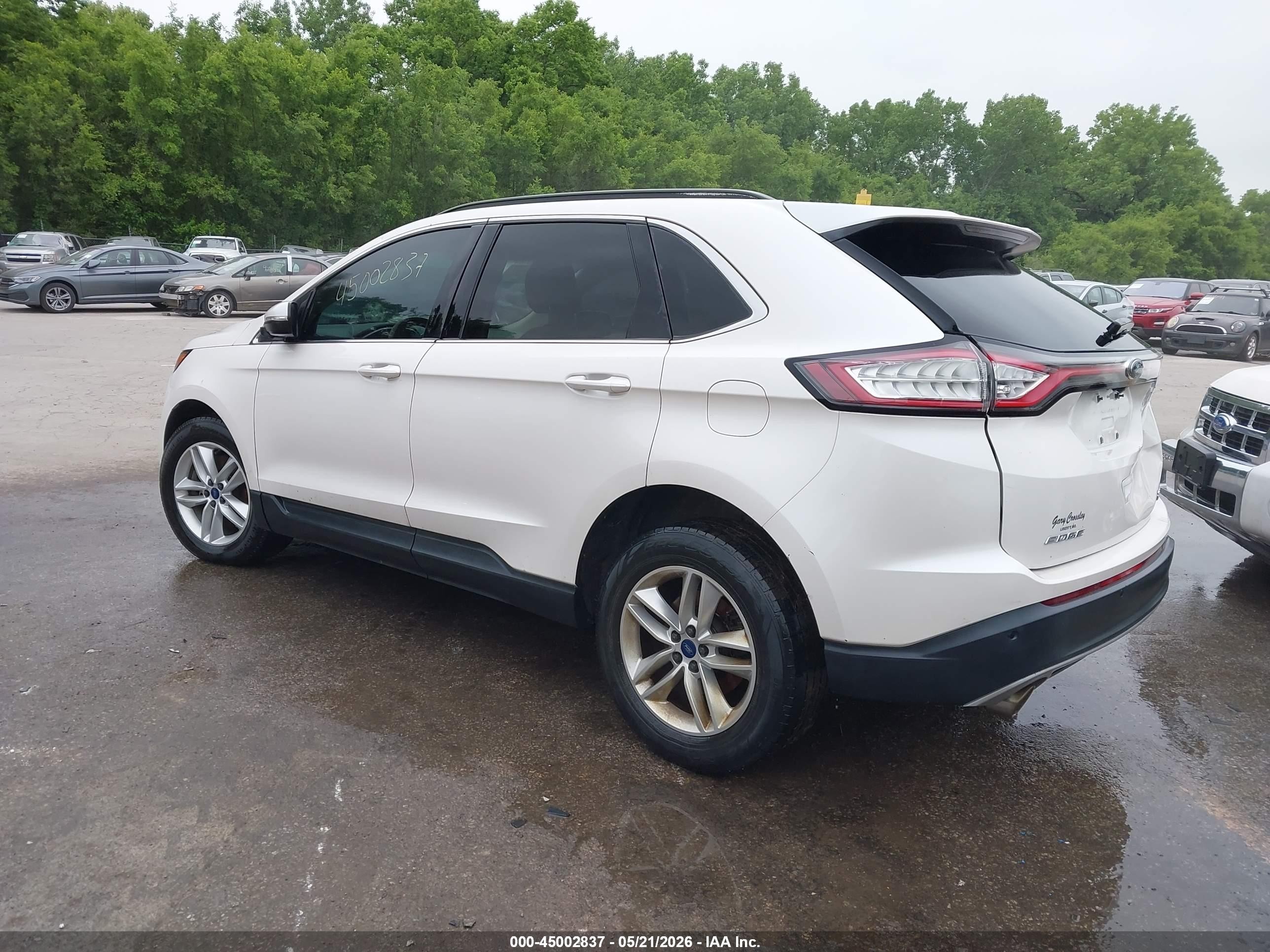 2016 Ford Edge Sel White vin: 2FMPK4J87GBC42325