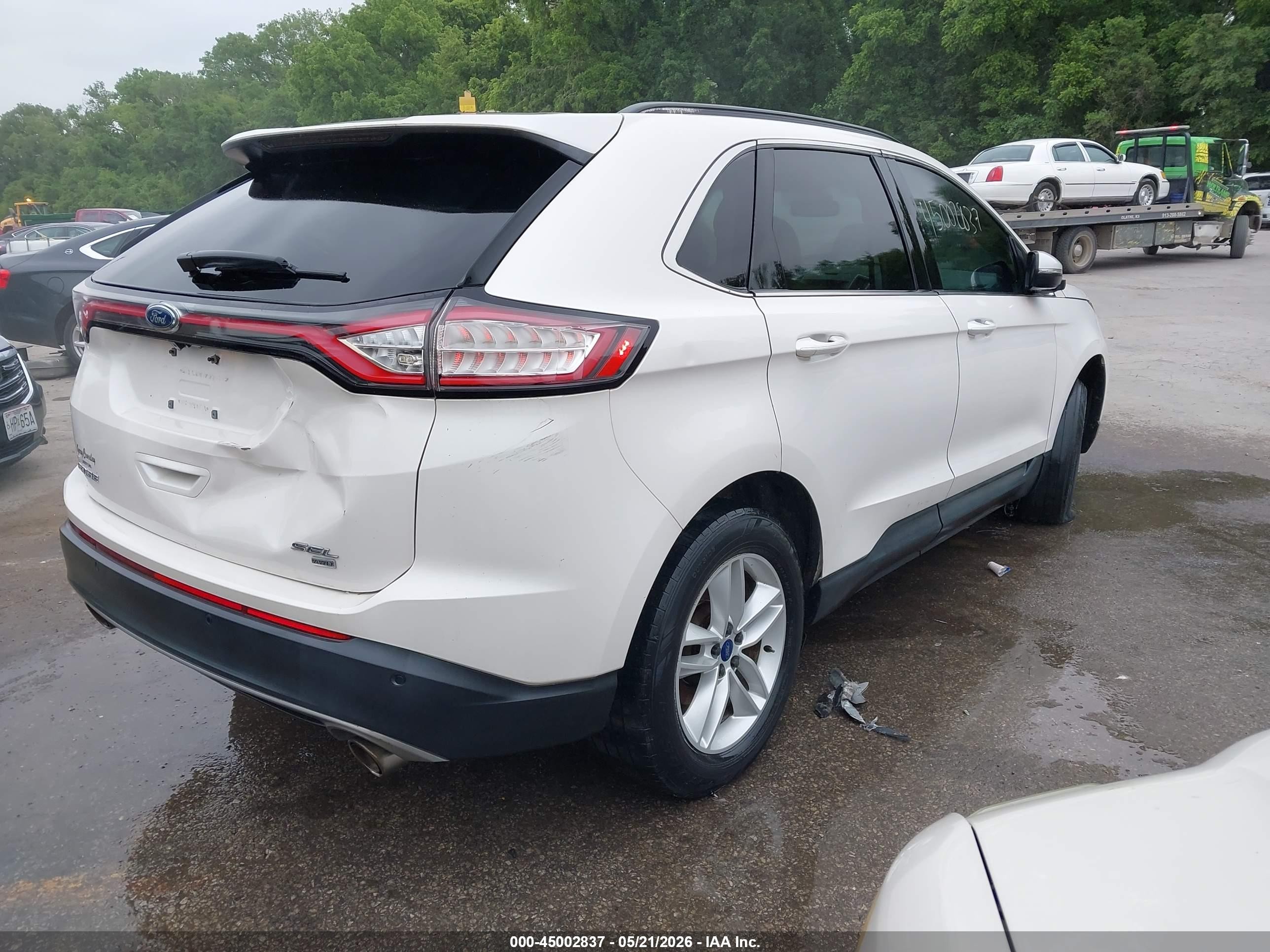 2016 Ford Edge Sel White vin: 2FMPK4J87GBC42325