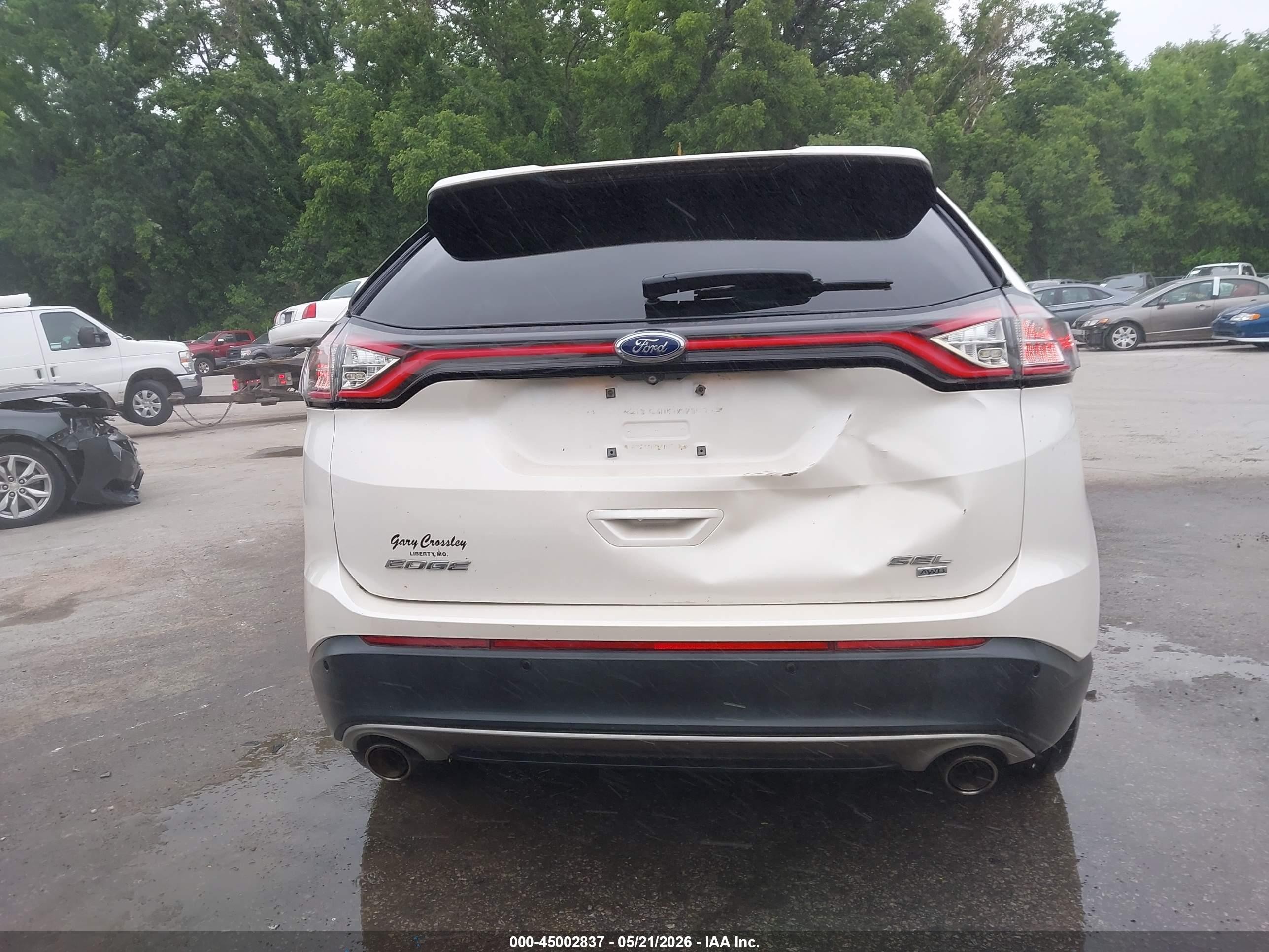 2016 Ford Edge Sel White vin: 2FMPK4J87GBC42325