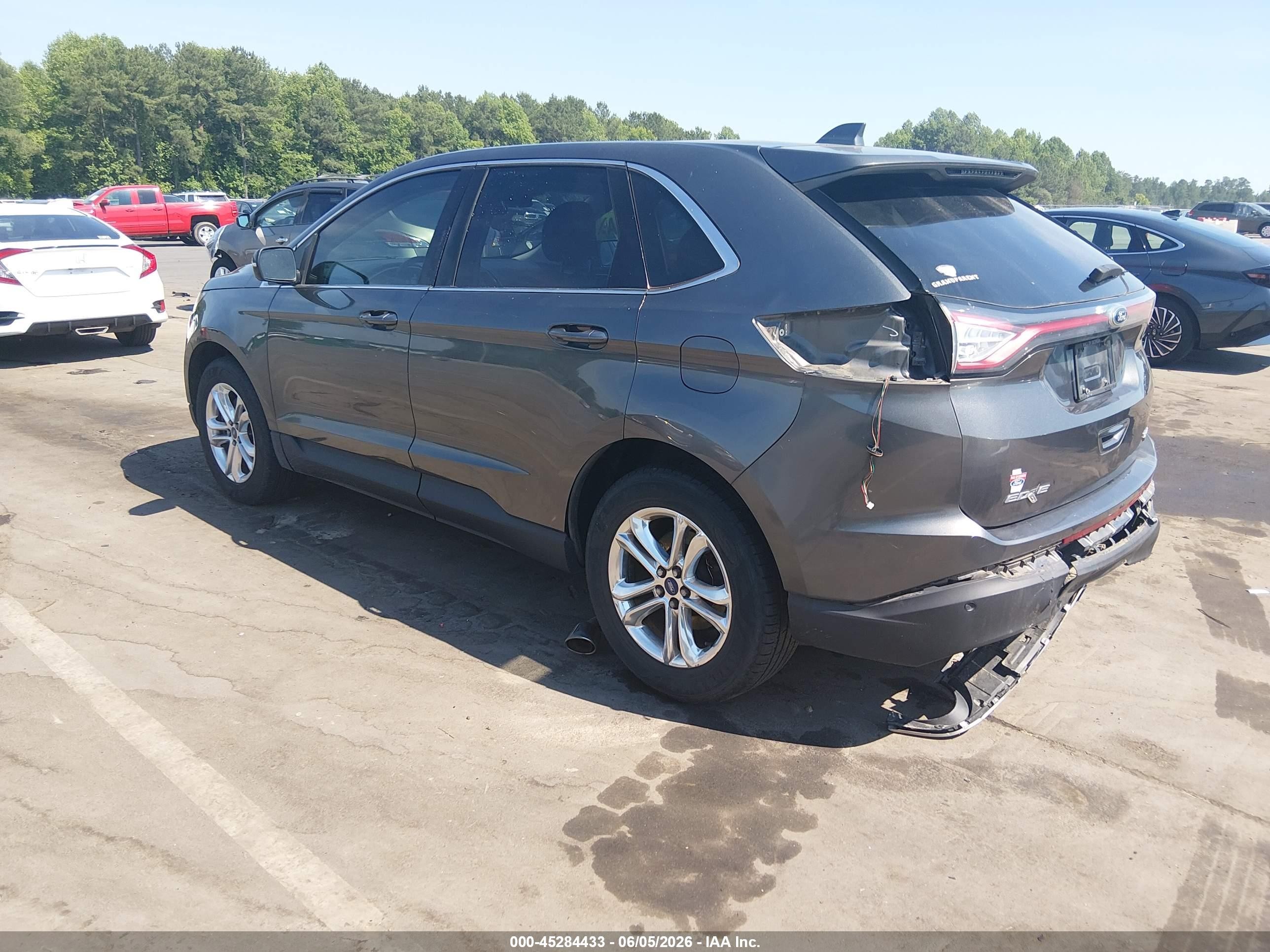 2017 Ford Edge Sel Gray vin: 2FMPK4J88HBB95744