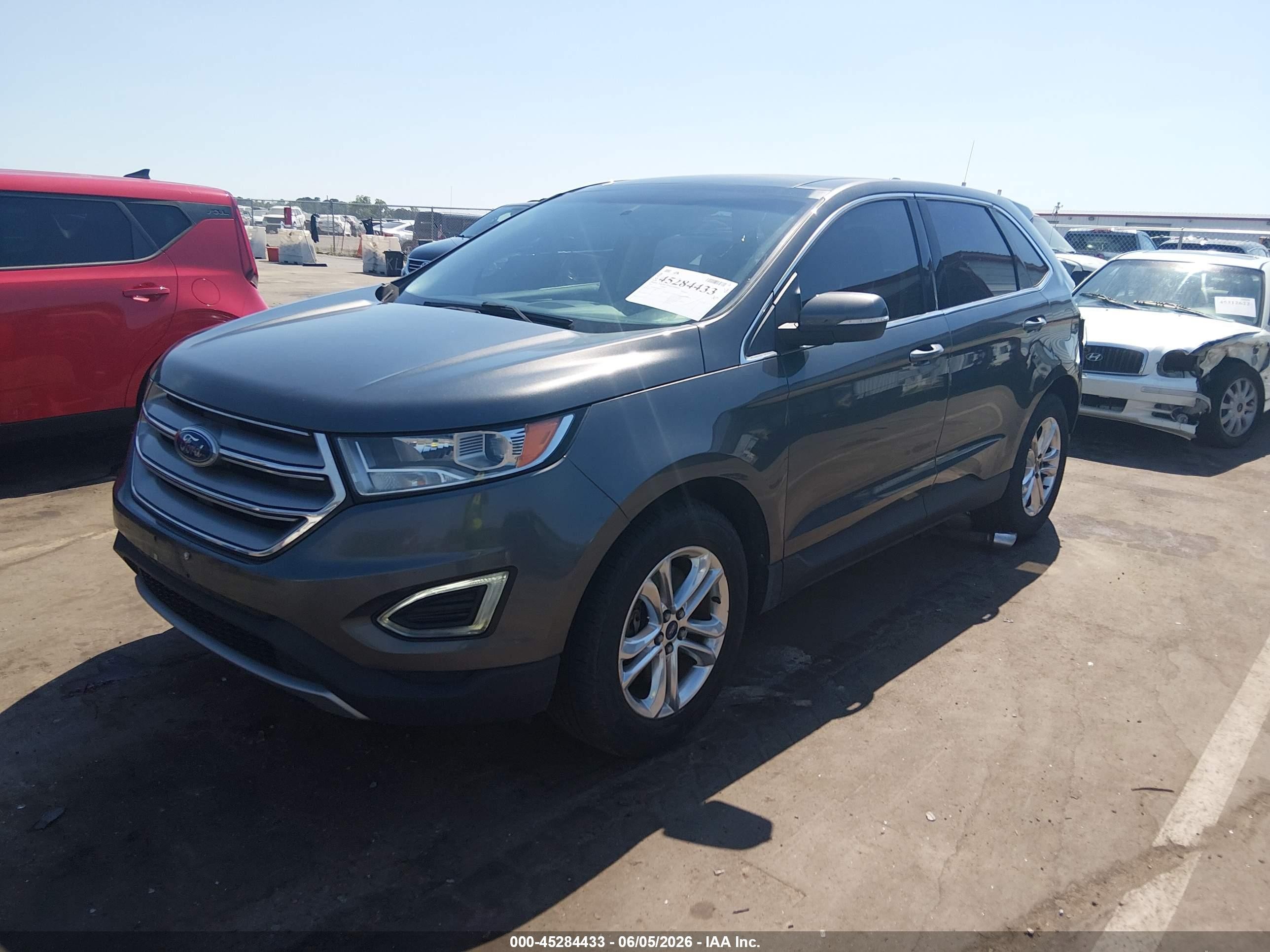 2017 Ford Edge Sel Gray vin: 2FMPK4J88HBB95744