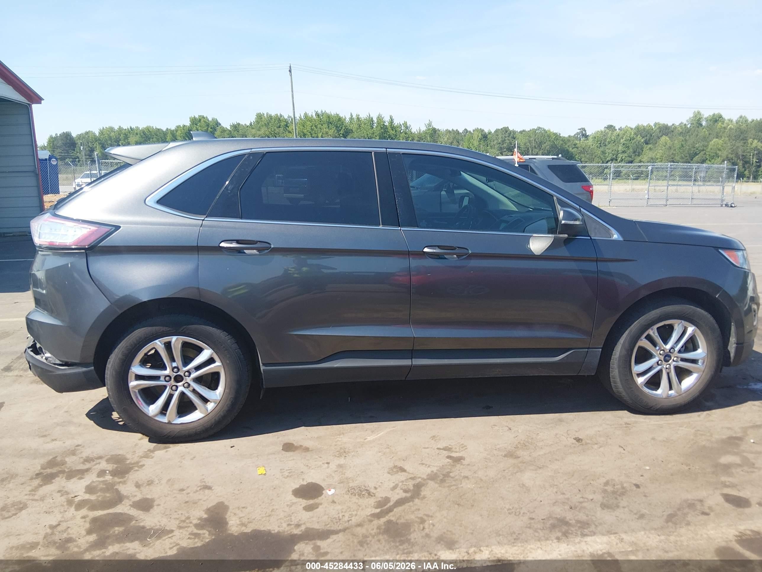2017 Ford Edge Sel Gray vin: 2FMPK4J88HBB95744