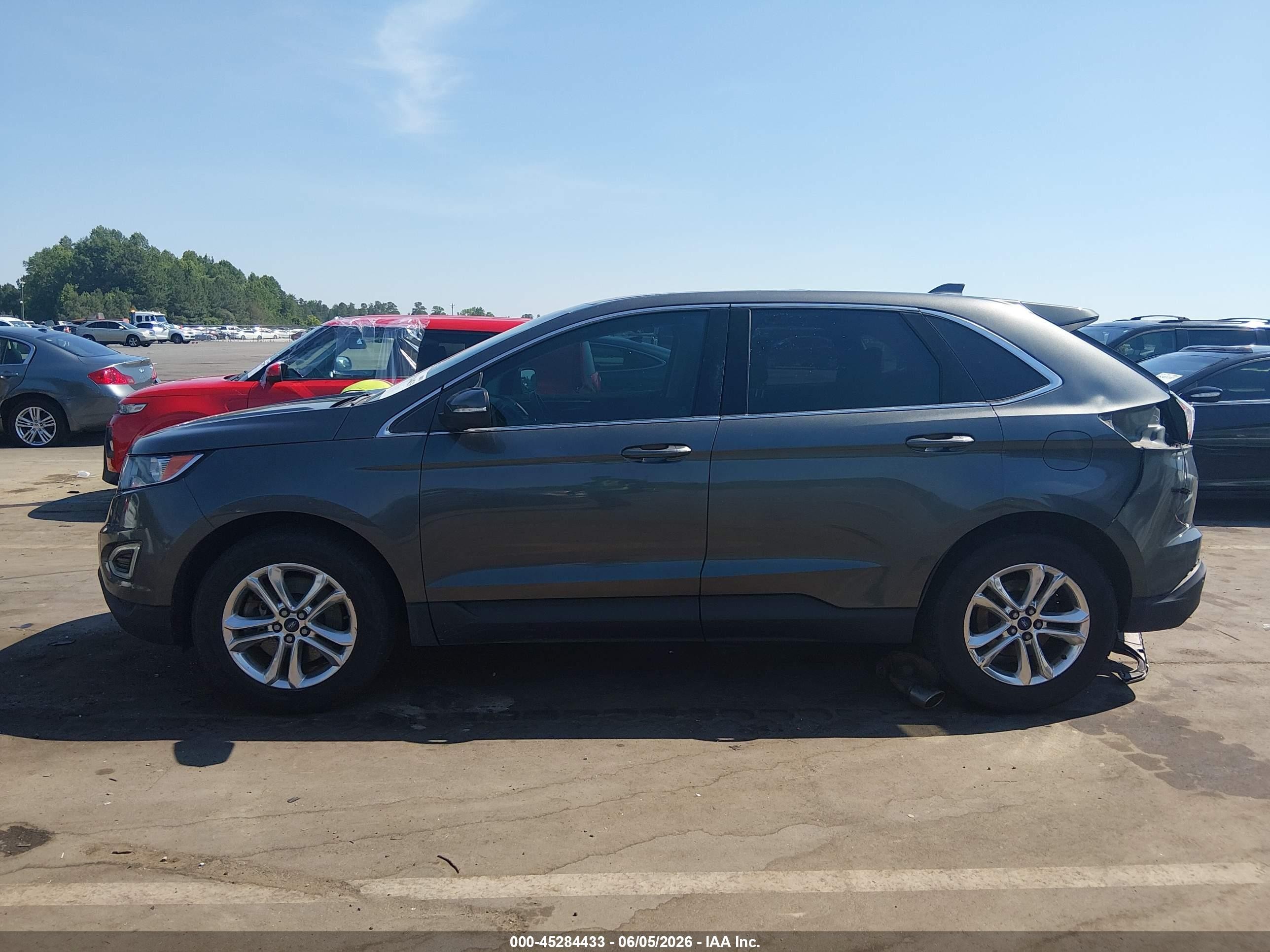 2017 Ford Edge Sel Gray vin: 2FMPK4J88HBB95744