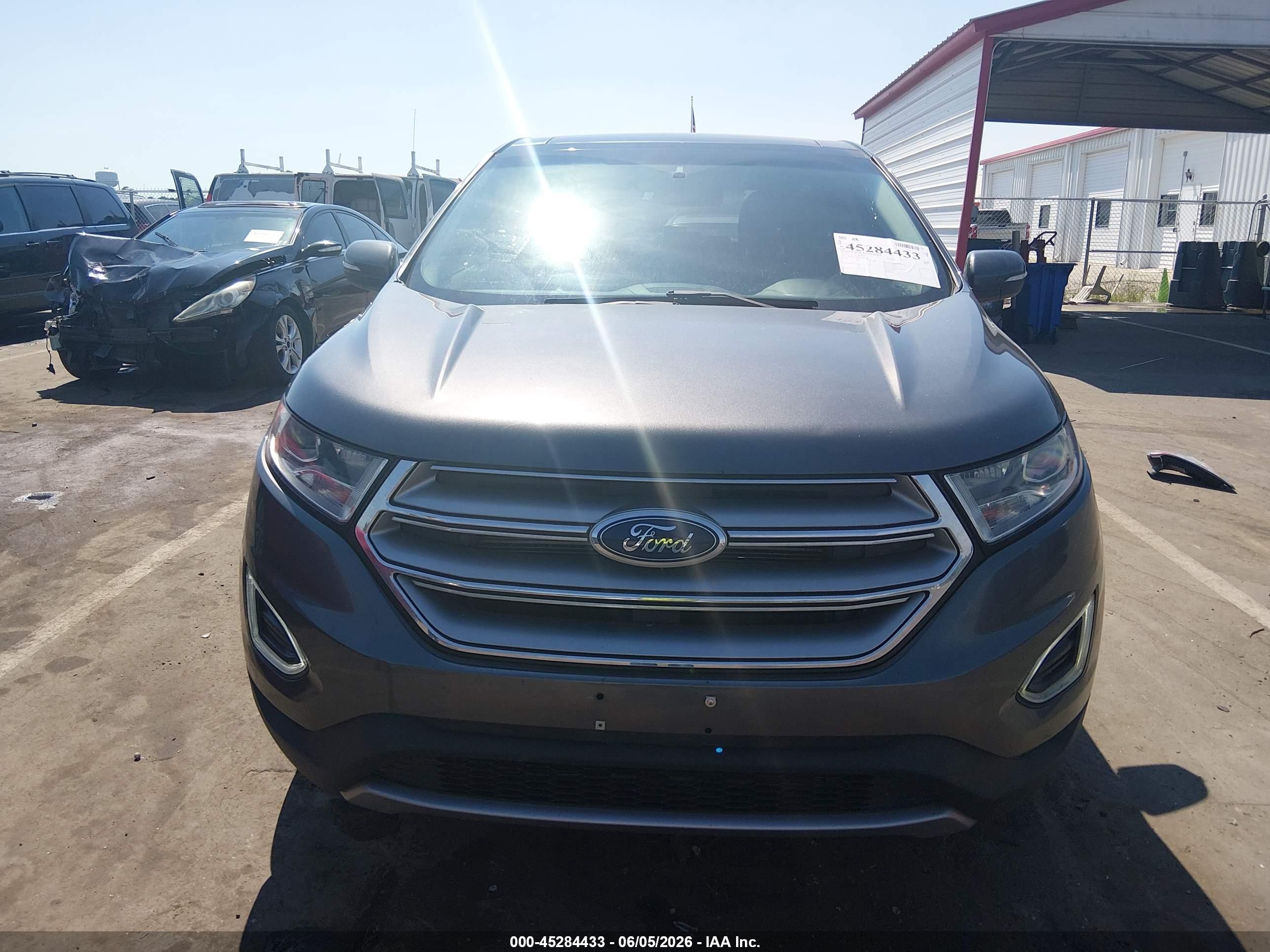 2017 Ford Edge Sel Gray vin: 2FMPK4J88HBB95744