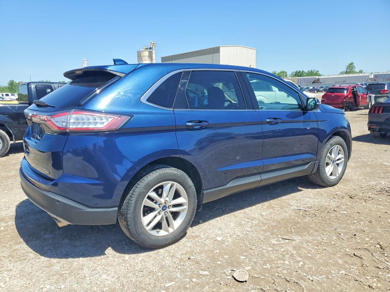 2017 Ford Edge Sel Blue vin: 2FMPK4J8XHBB10709
