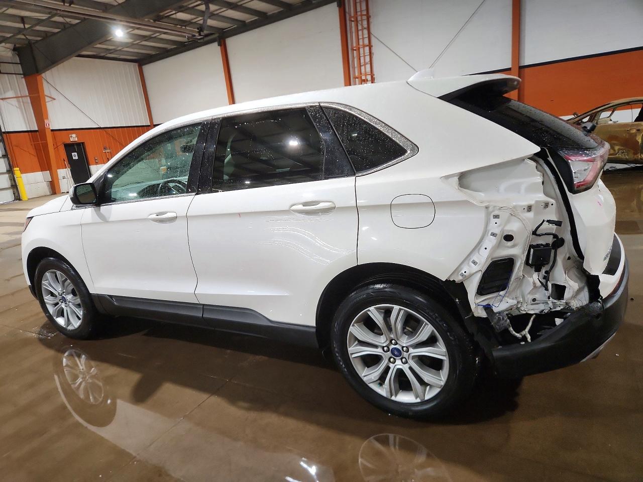 2017 Ford Edge Sel White vin: 2FMPK4J8XHBC34107