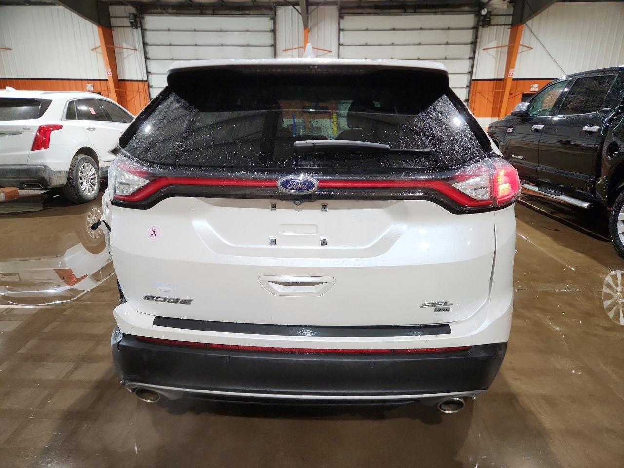 2017 Ford Edge Sel White vin: 2FMPK4J8XHBC34107