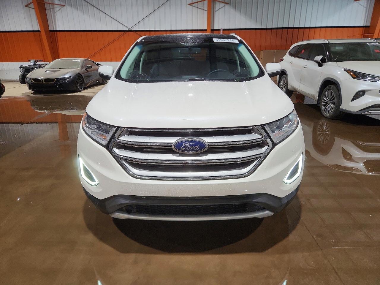 2017 Ford Edge Sel White vin: 2FMPK4J8XHBC34107