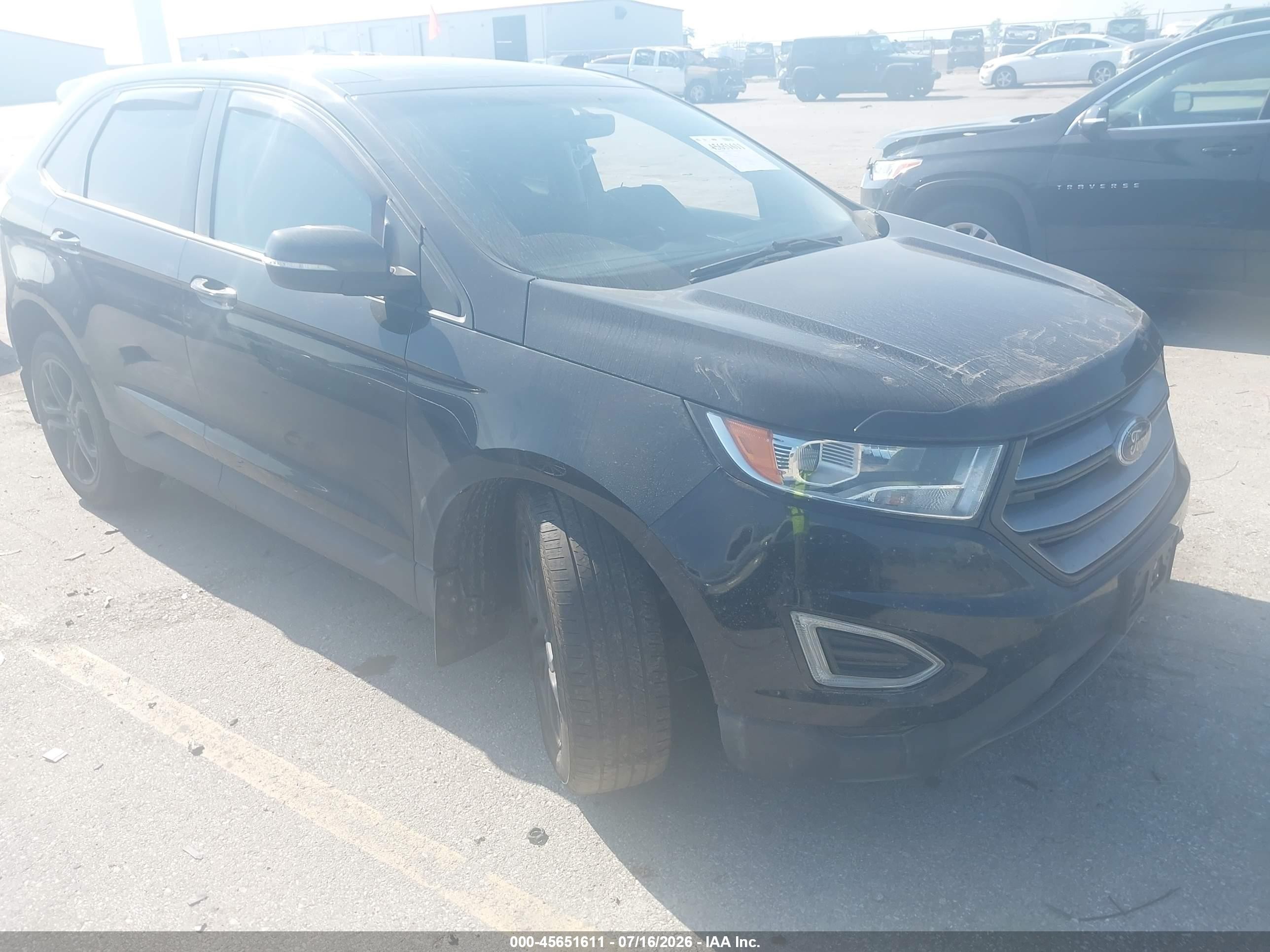 2018 Ford Edge Sel Черный vin: 2FMPK4J90JBB76958