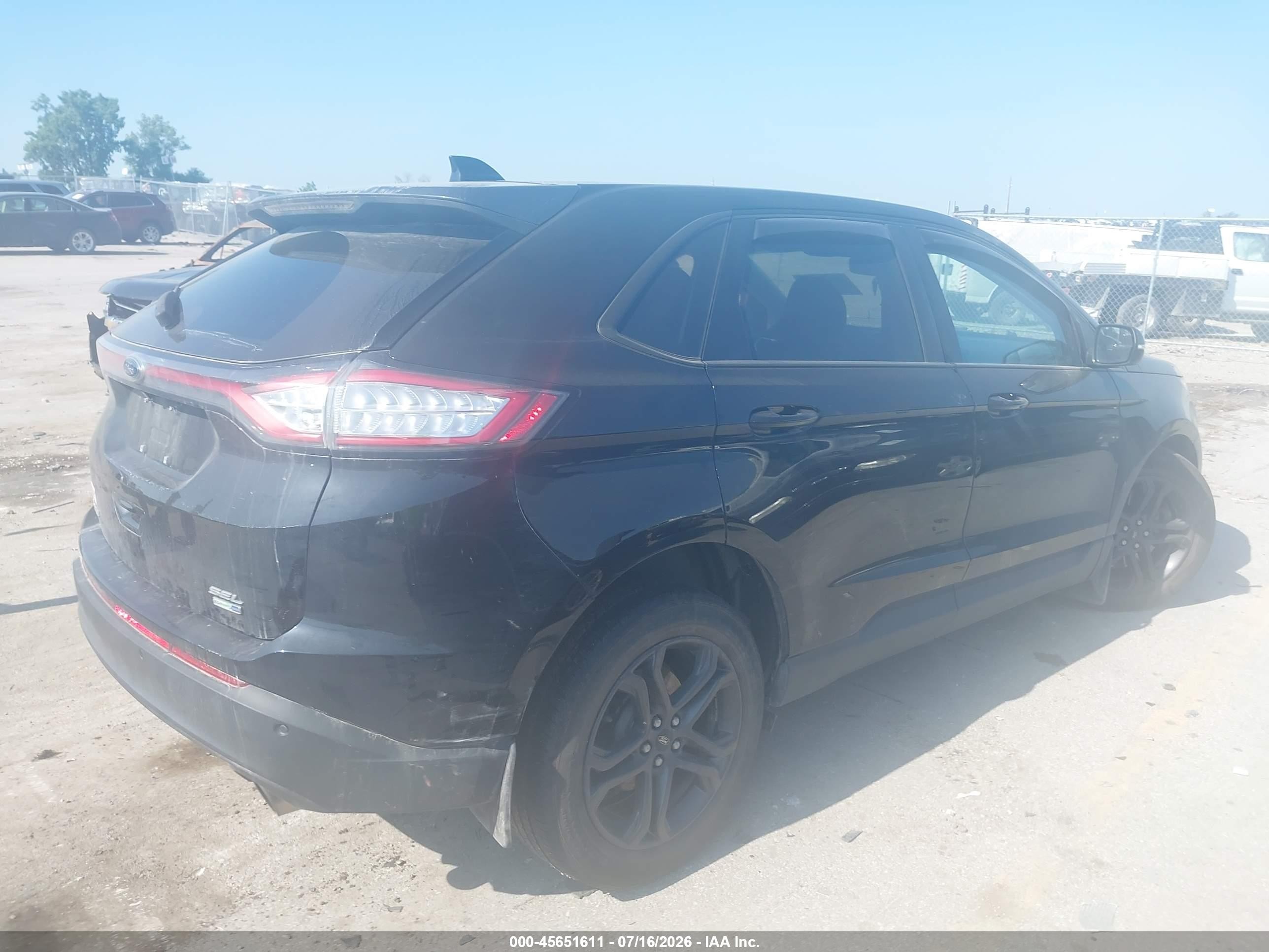 2018 Ford Edge Sel Черный vin: 2FMPK4J90JBB76958