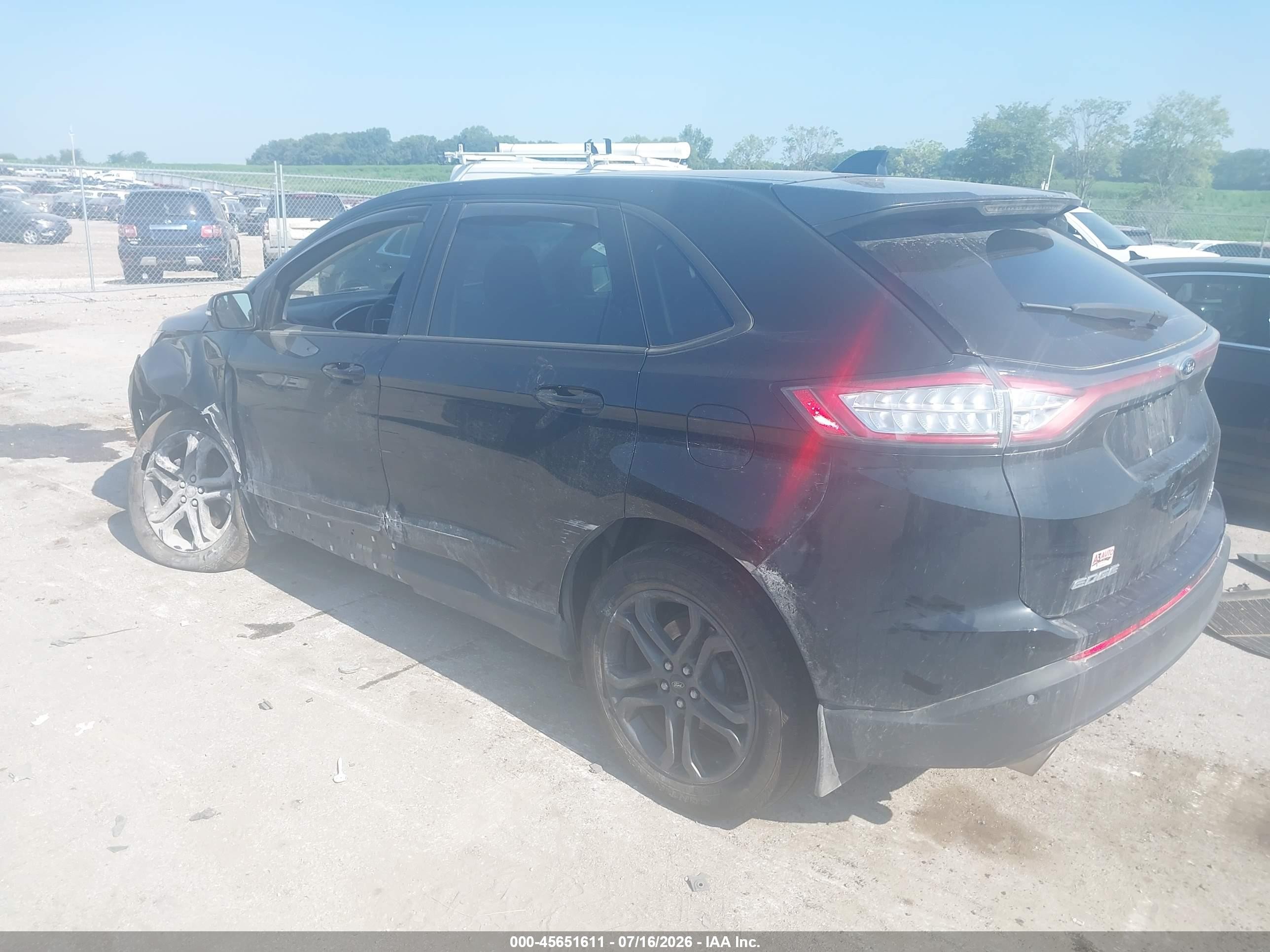 2018 Ford Edge Sel Черный vin: 2FMPK4J90JBB76958