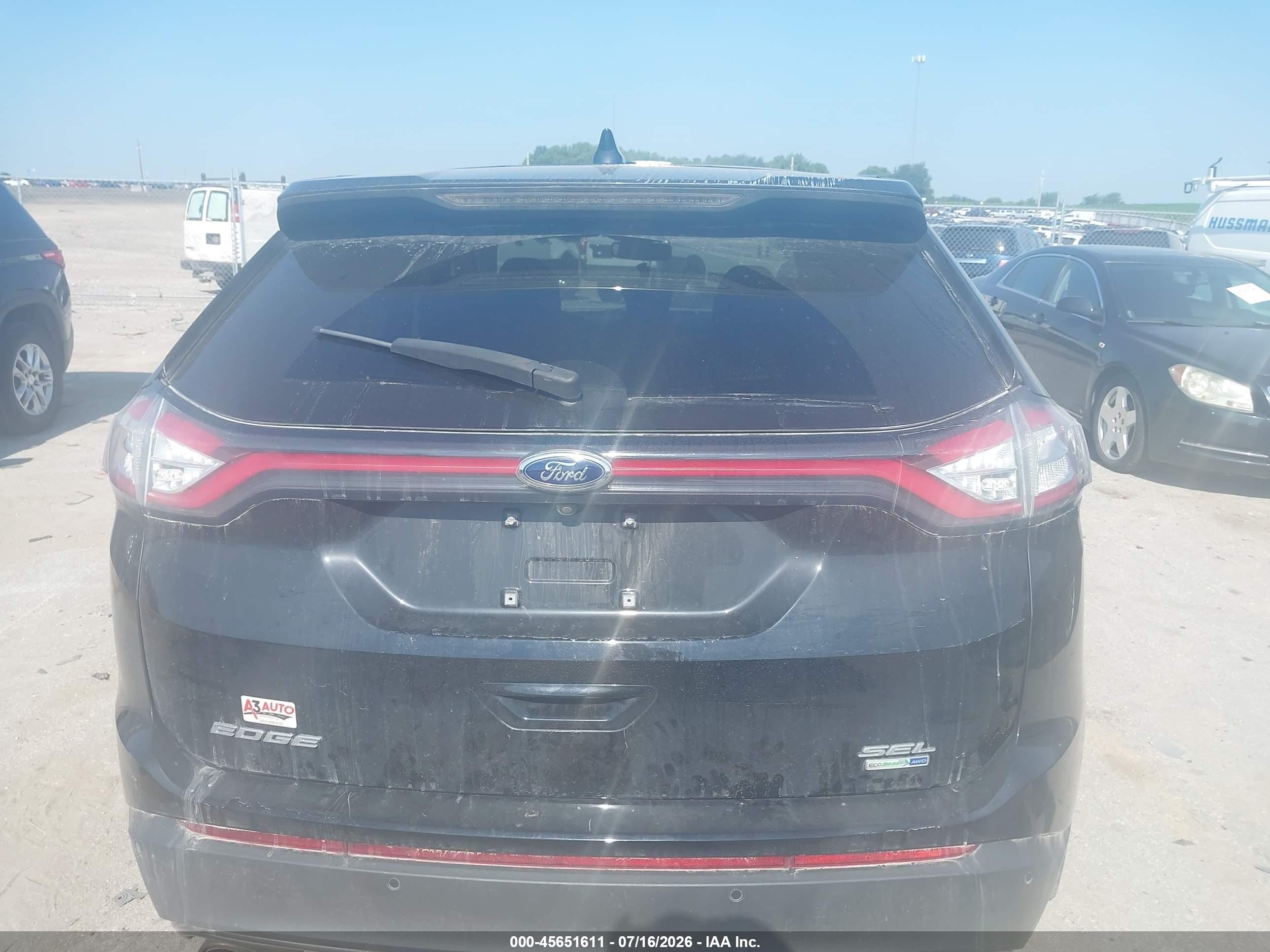2018 Ford Edge Sel Черный vin: 2FMPK4J90JBB76958