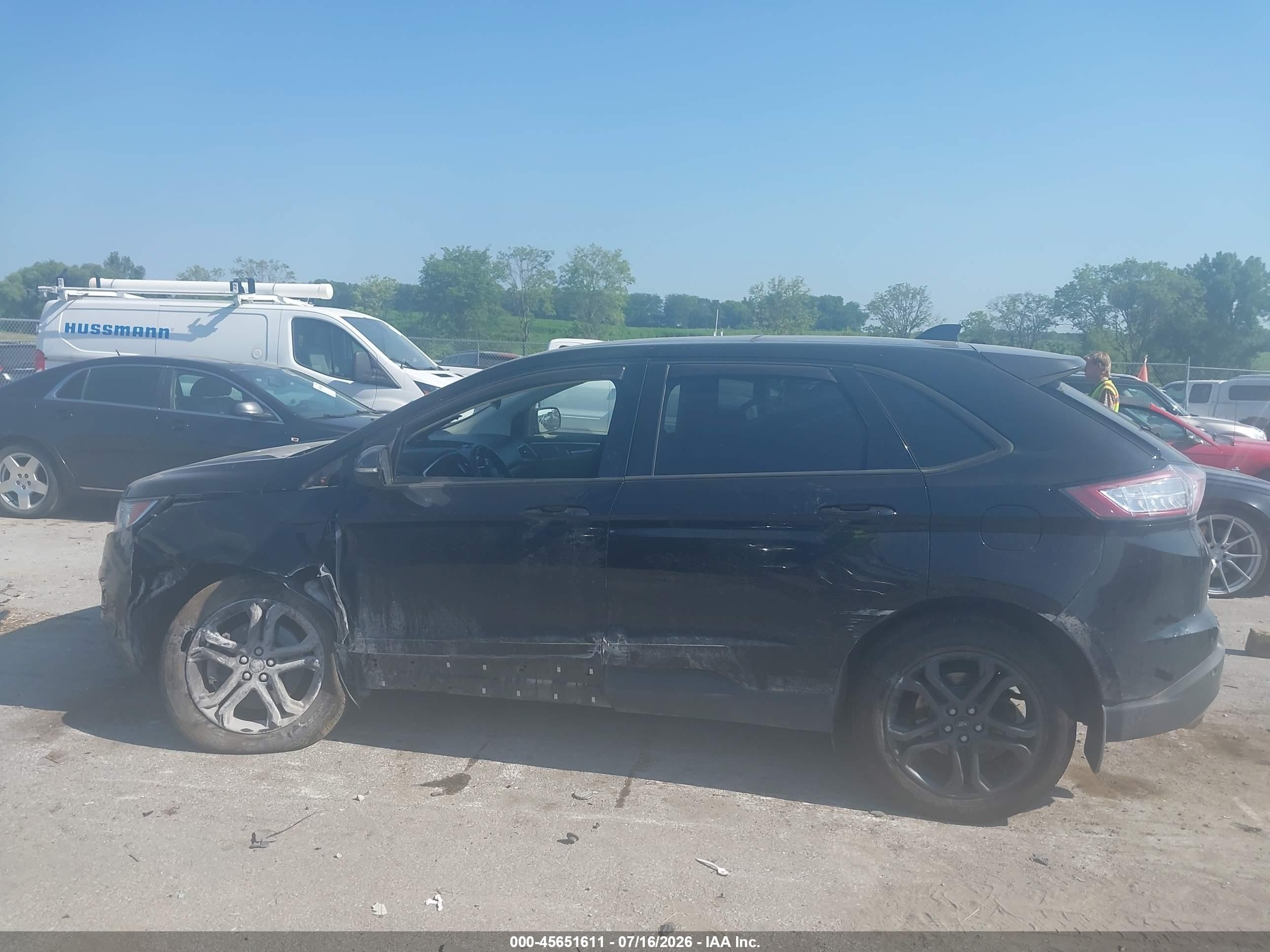 2018 Ford Edge Sel Черный vin: 2FMPK4J90JBB76958