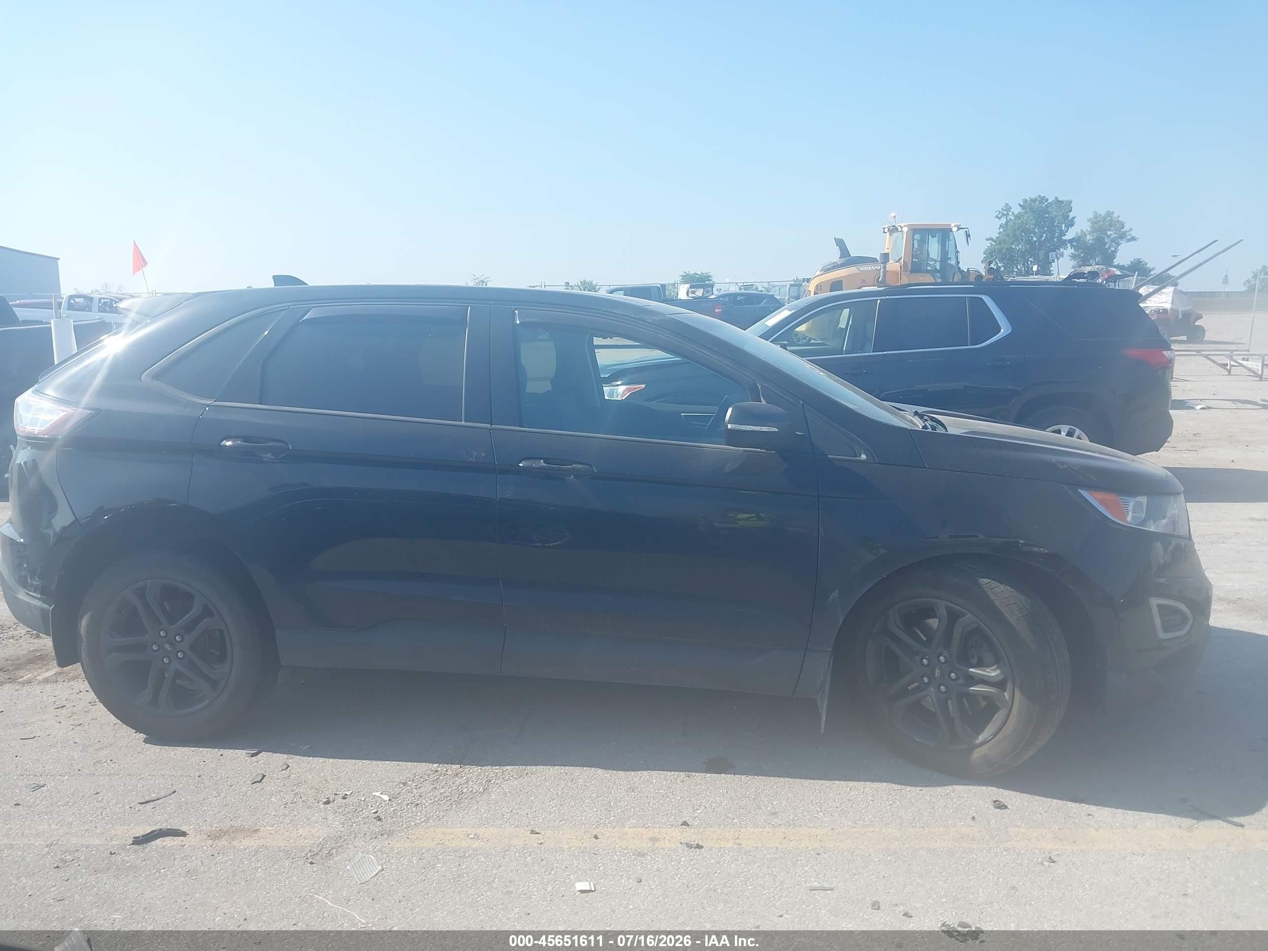 2018 Ford Edge Sel Черный vin: 2FMPK4J90JBB76958