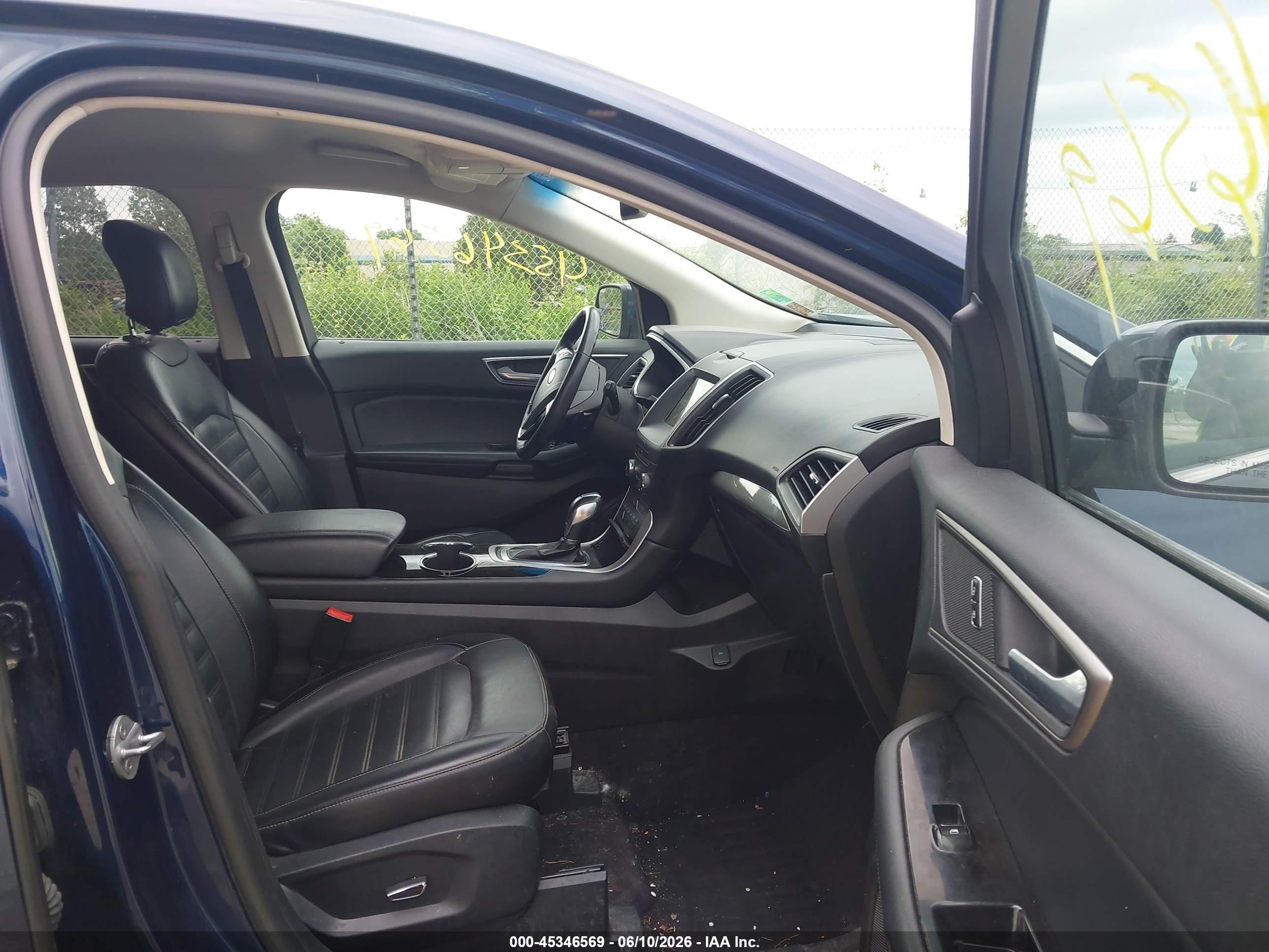 2017 Ford Edge Sel Синий vin: 2FMPK4J91HBB81774