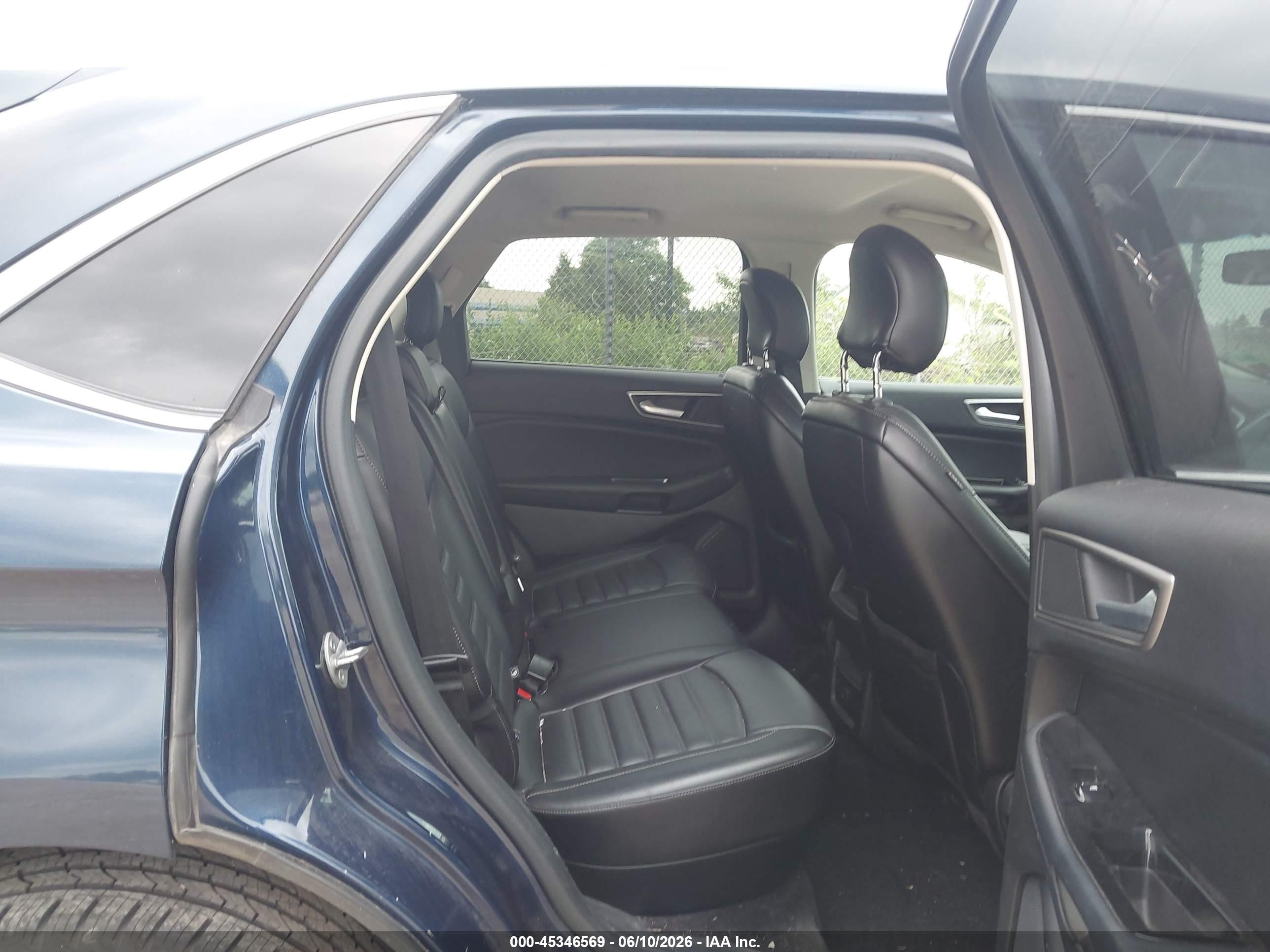 2017 Ford Edge Sel Синий vin: 2FMPK4J91HBB81774