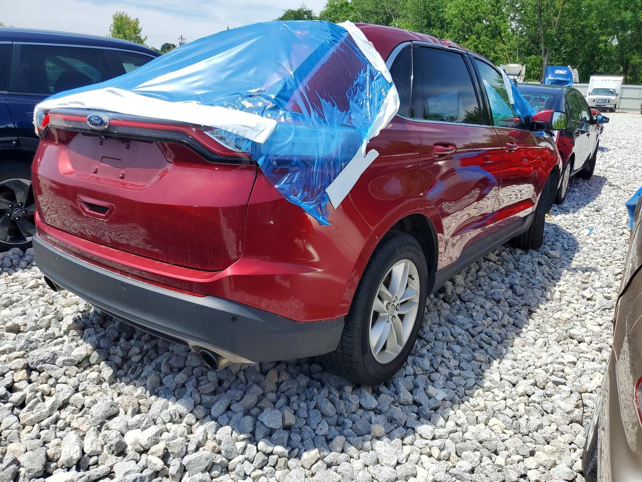 2017 Ford Edge Sel Темно-бордовый vin: 2FMPK4J91HBC42329