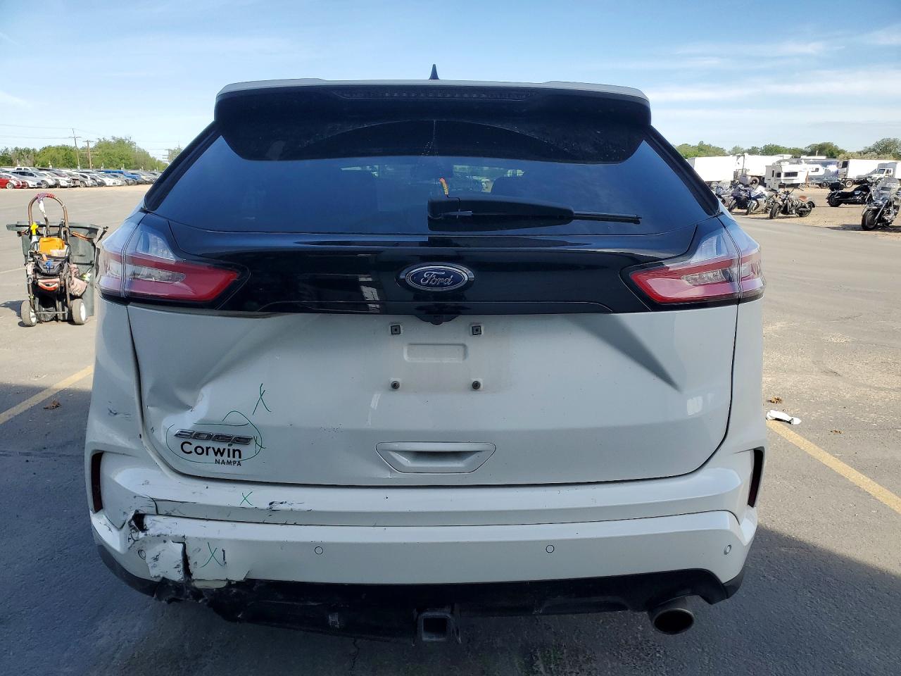 2020 Ford Edge Sel White vin: 2FMPK4J91LBB31482