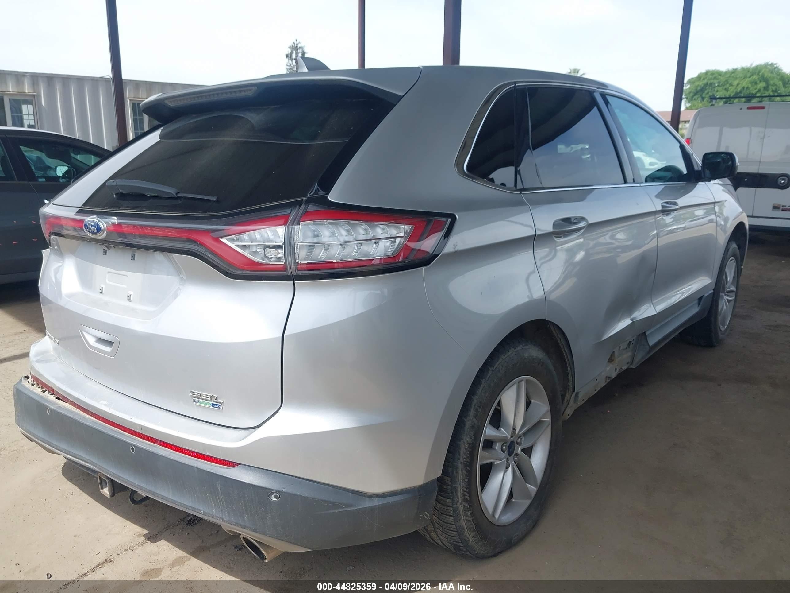 2017 Ford Edge Sel Silver vin: 2FMPK4J92HBC49662