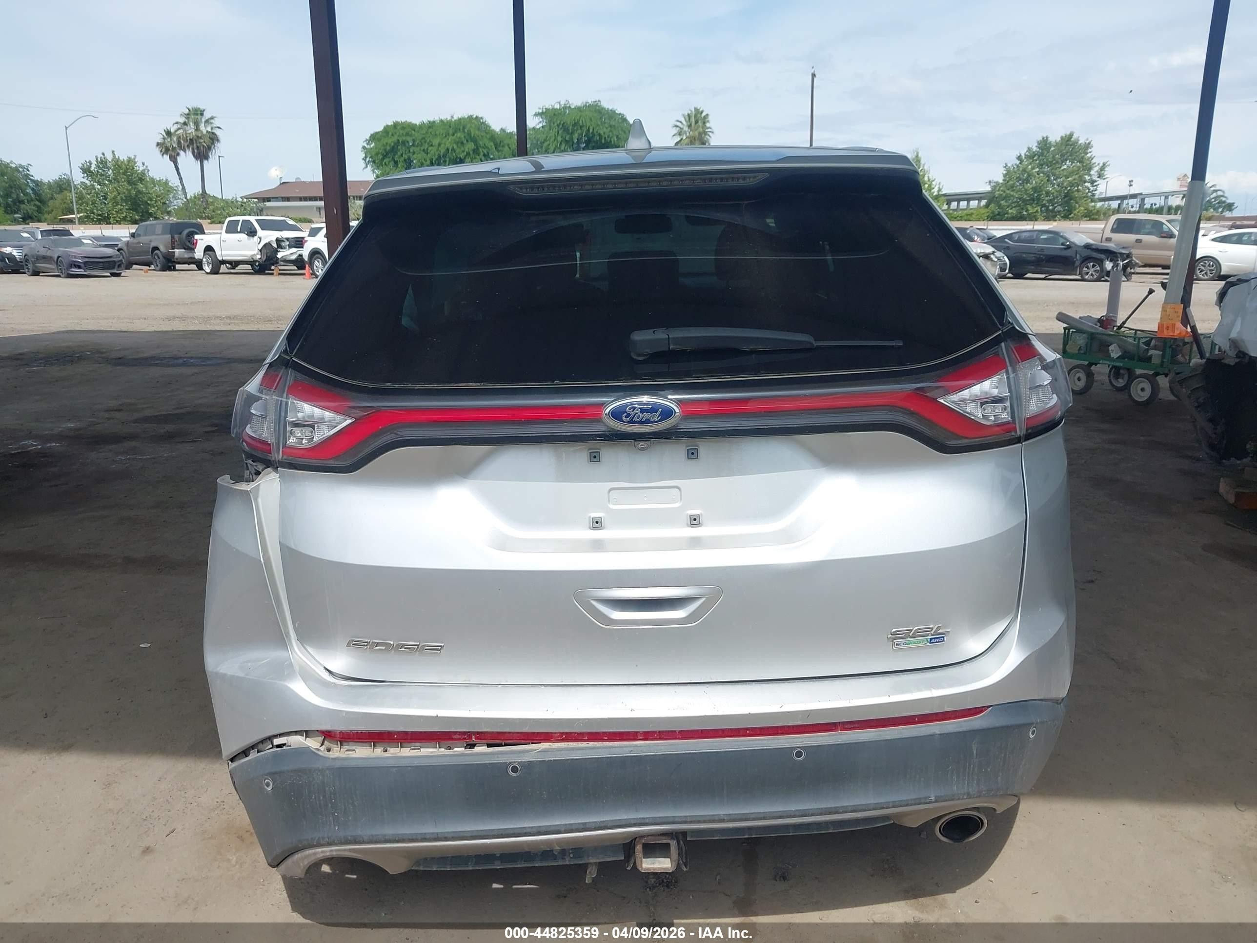 2017 Ford Edge Sel Silver vin: 2FMPK4J92HBC49662